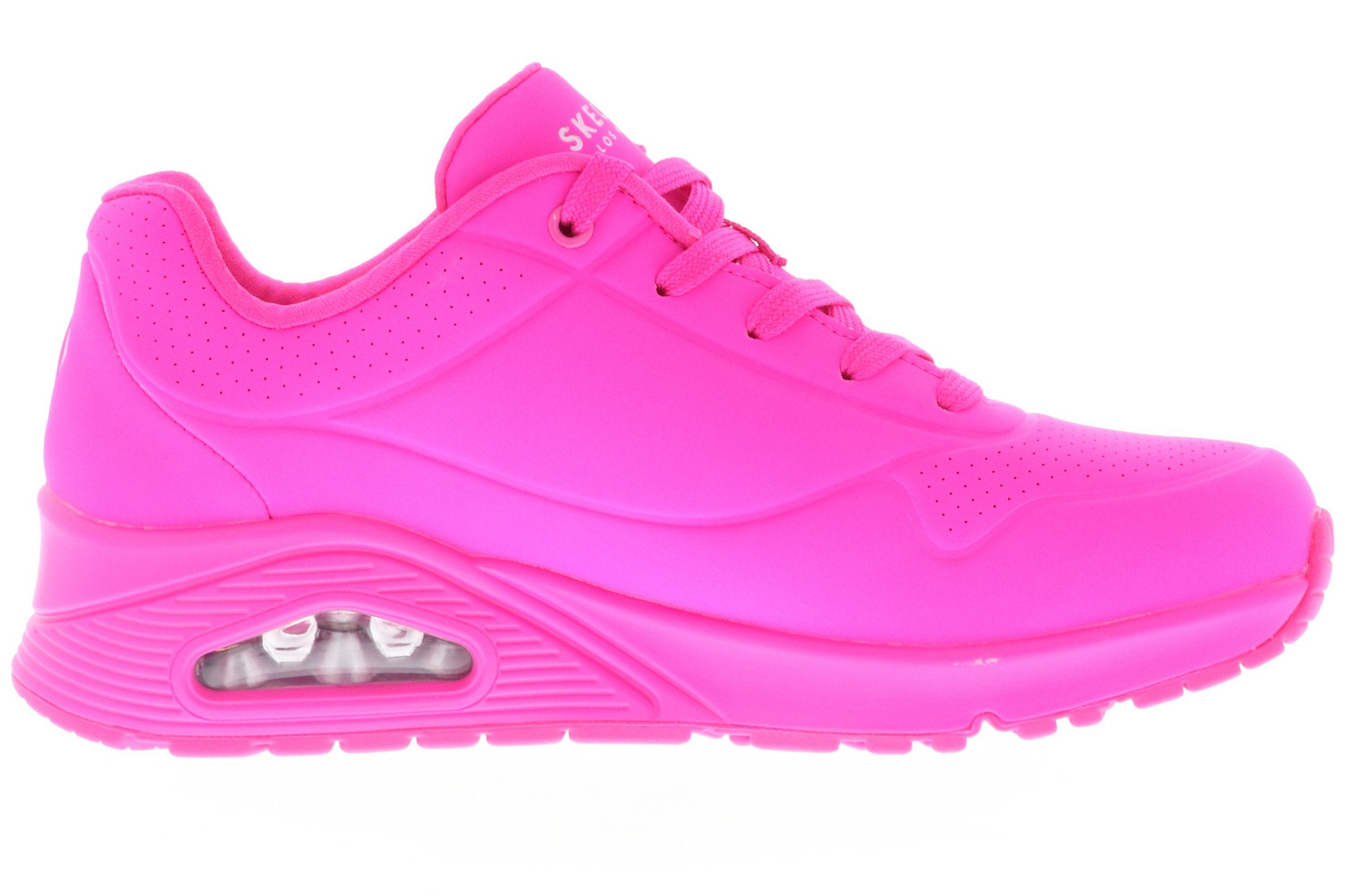 73667/HTPK Skechers pink hot Zunge sind Schaft gepolstert H.Pink Shades und Sneaker Uno-Night