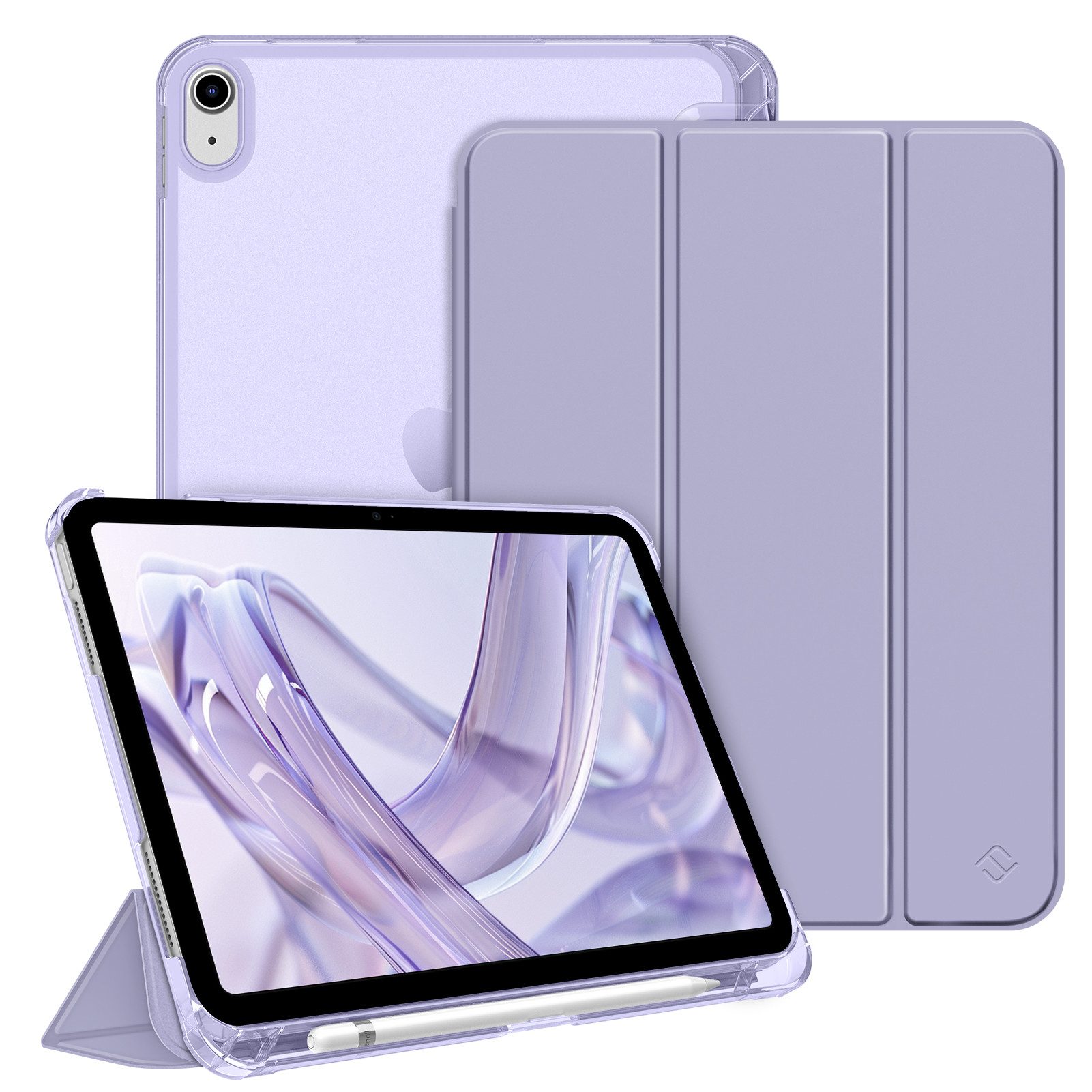 Fintie Tablet-Hülle für iPad 11 Generation 11‘’ 2025 (A16), iPad 10 Generation 10.9'' 2022, ultradünn, mit Stifthalter, transparenter Rückseite, Auto Schlaf/Wach