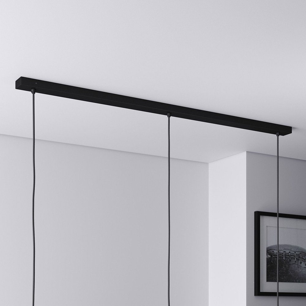 Lightstock Deckenleuchte Baldachin für Lampe, 110cm (H 2.5 x B 5 cm) Schwarz