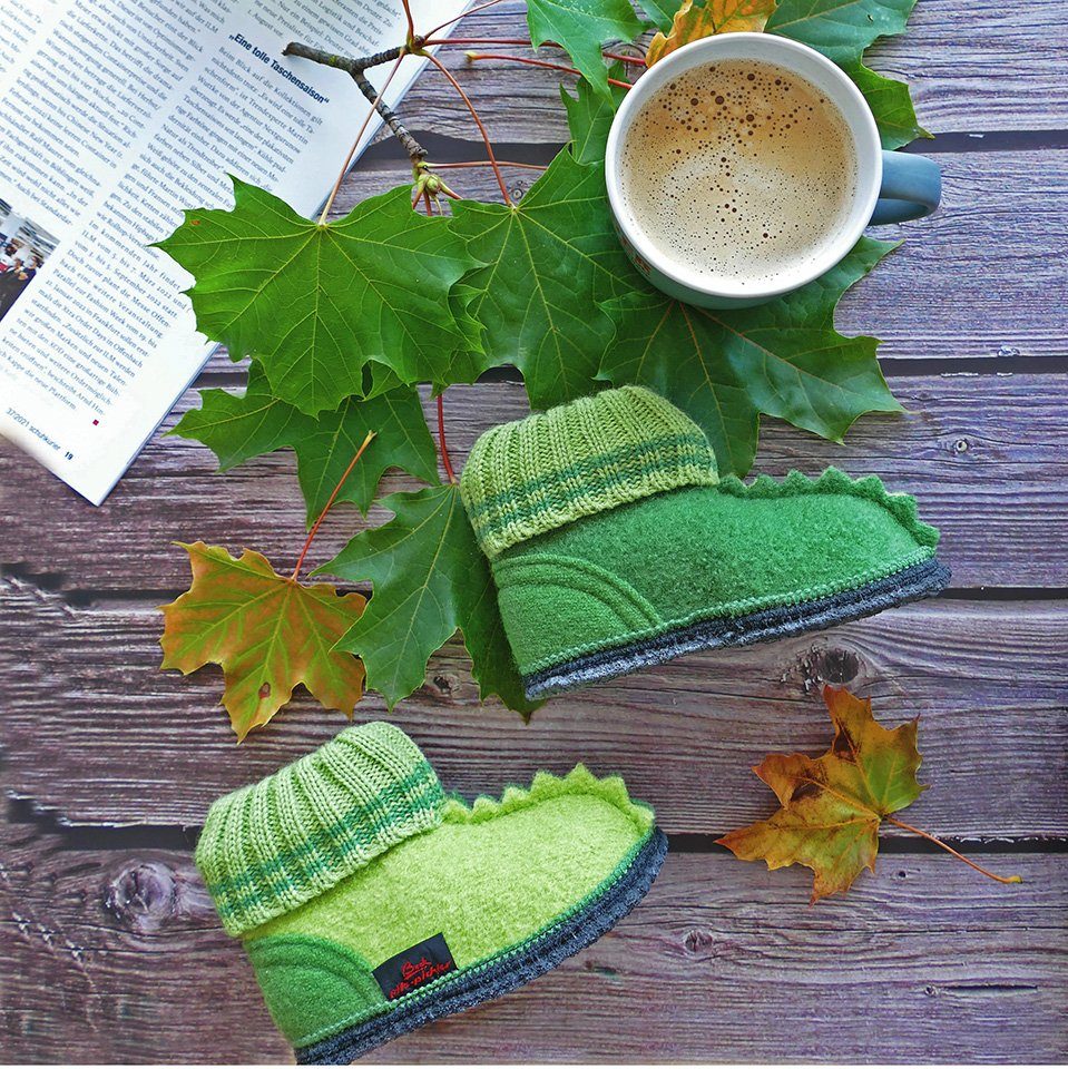 Beck Hüttenschuh Nessi Hüttenschuhe (aus Österreich, für warme Füße in Kita, Schule, Zuhause) atmungsaktiv, wärmeausgleichend, rutschfest