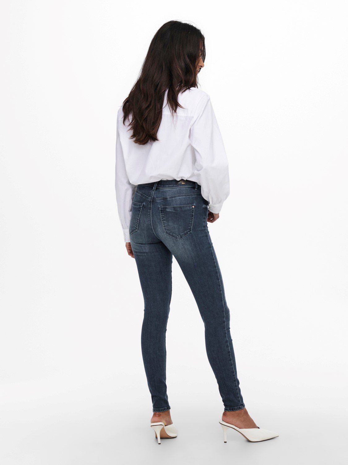 Skinny Denim Only Jeans Mid-Waist ONLY Damen Hose Stretch-Jeans OnlWauw