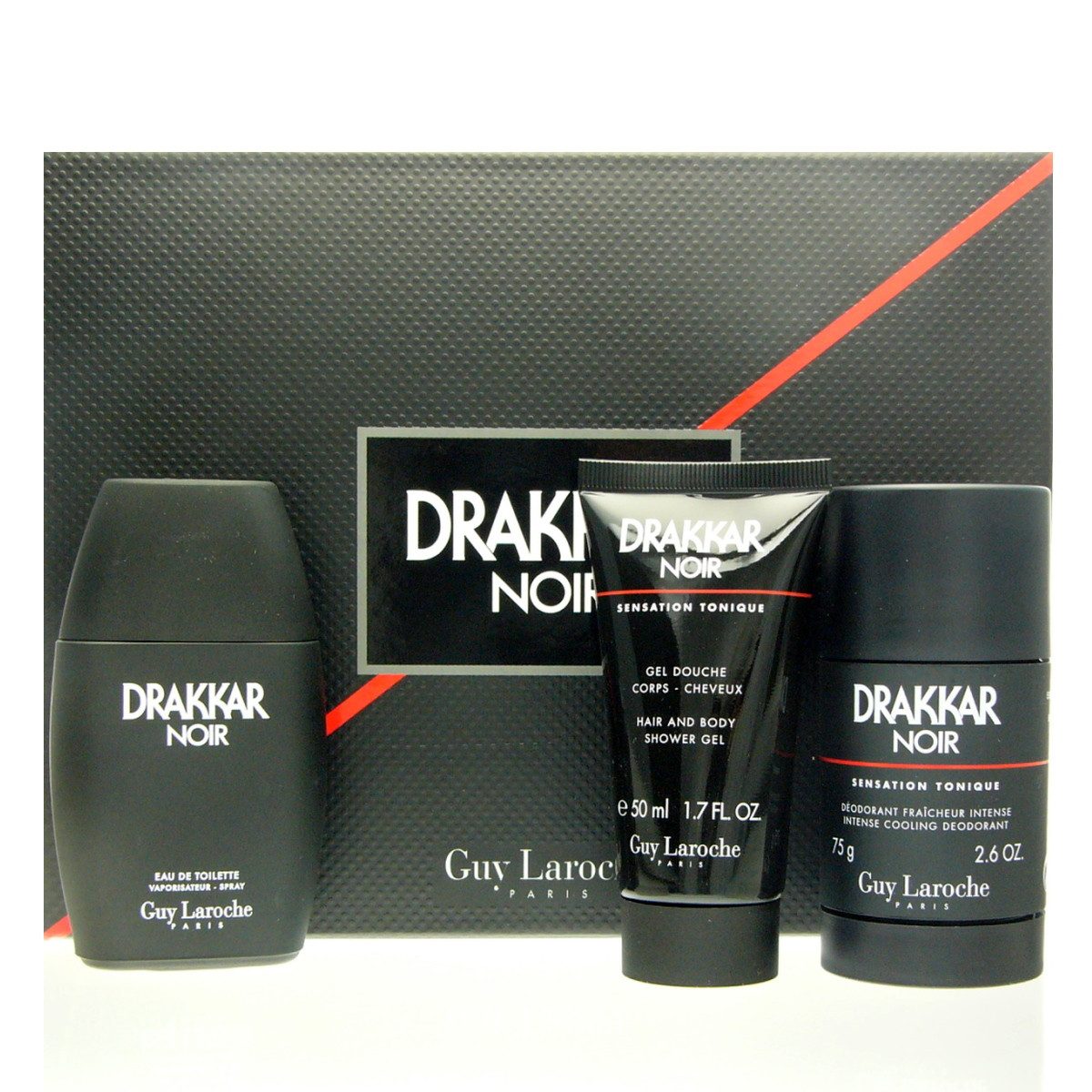 Guy Laroche Duft-Set Guy Laroche Drakkar Noir Set - EDT 50 ml + SG 50 ml + DS 75 g