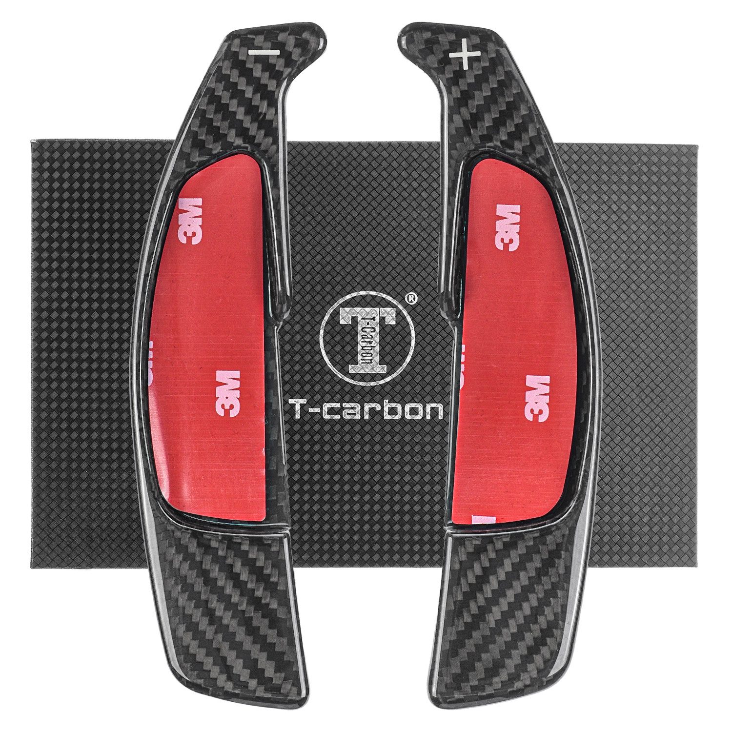 T-Carbon Lenkeradapter Auto Lenkrad Schaltwippen Paddel Aufsatz Echt Carbon SCHWARZ, (2-tlg., für Mercedes AMG A-Klasse A45 W176 13-15)