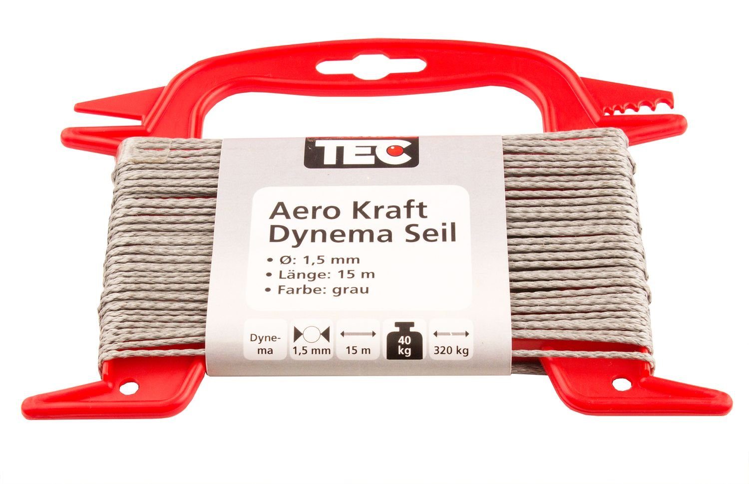 H. Gautzsch Drachenschnur Kraft Seil 15m 1,5 mm 320 daN Windsurfen Segeln Eissurfe Seil