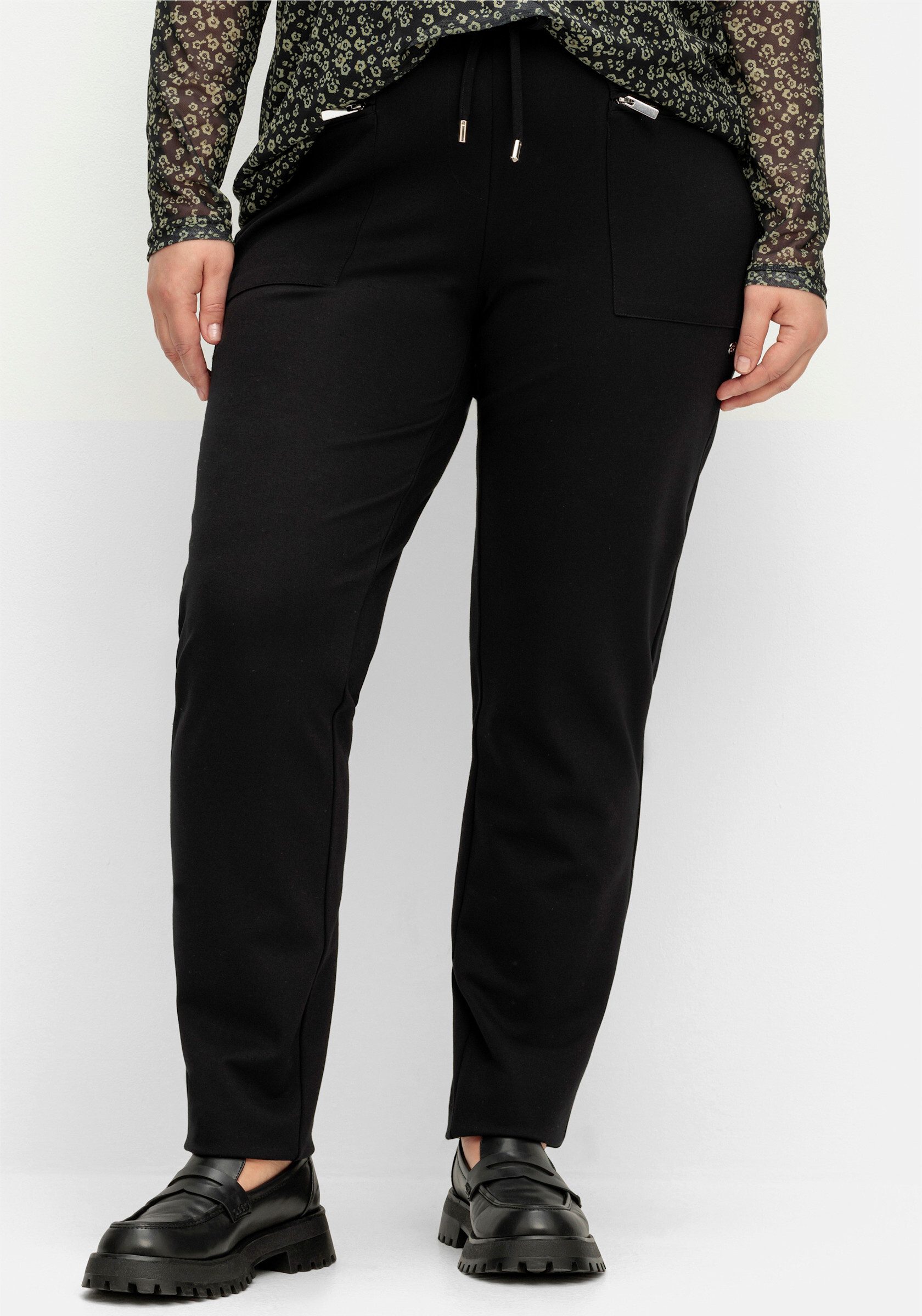 Sheego Jerseyhose Jogg Pants Innenbeinlänge ca. günstig online kaufen