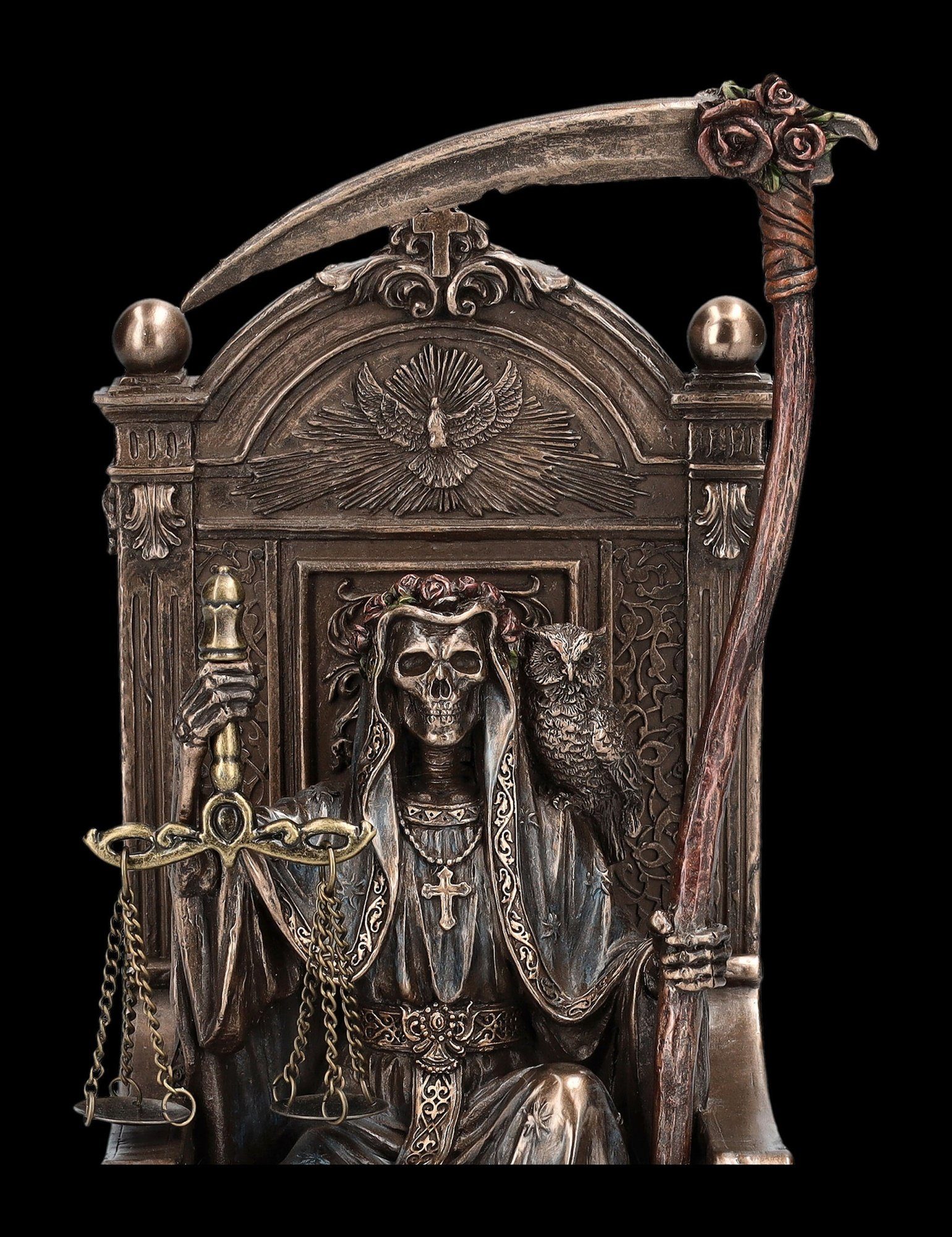 auf GmbH - - Fantasy Figuren Figur Veronese Muerte mit Sense Reaper Thron Shop Dekofigur Santa - Dekofigur Gothic