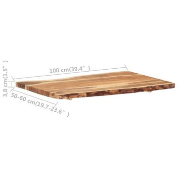 möbelando Tischplatte 3000562 (LxBxH: 100x60x3,8 cm), aus Akazien-Massivholz in natur