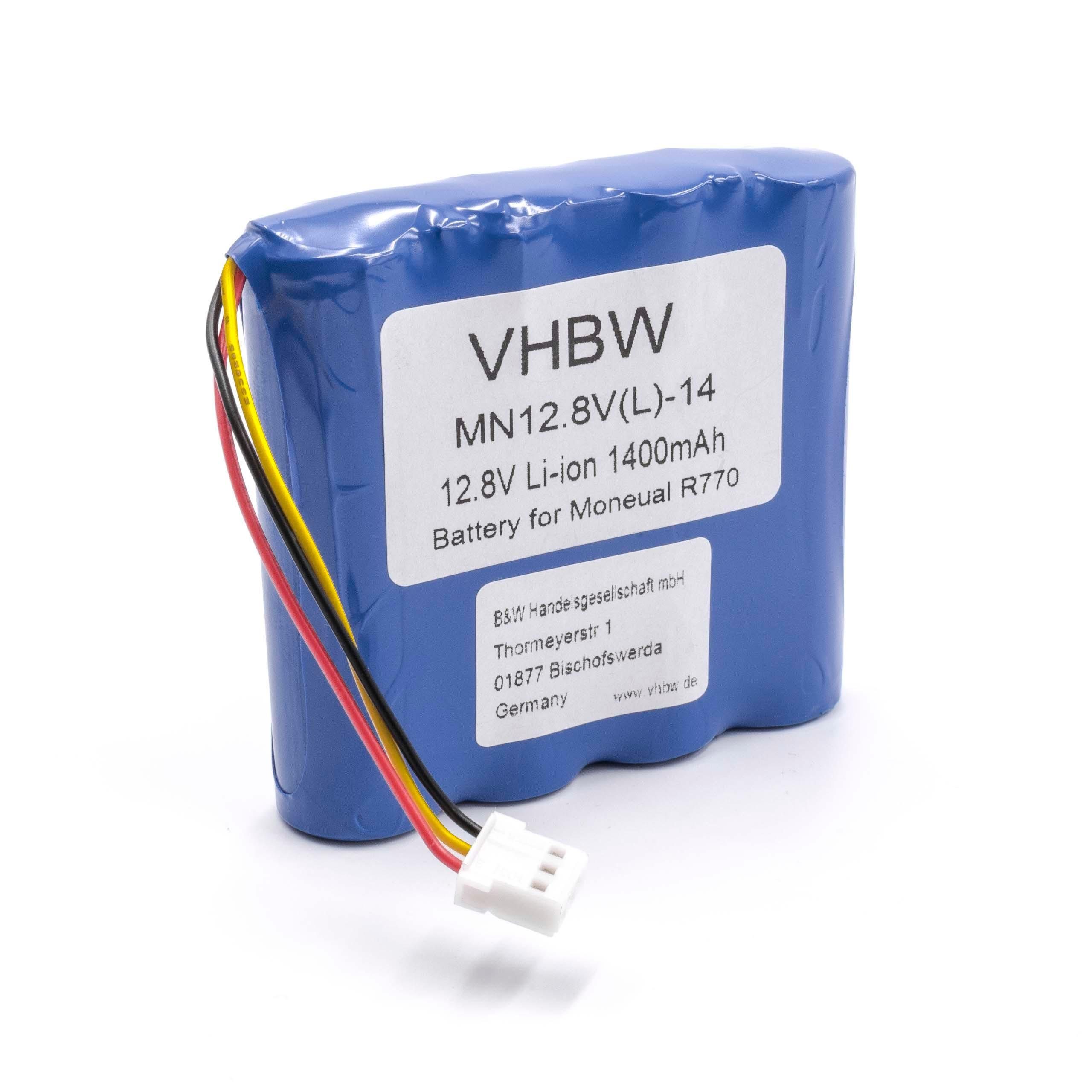 vhbw kompatibel mit Moneual RB-MIe-01 Staubsauger-Akku LiFePO4 1400 mAh (12,8 V)