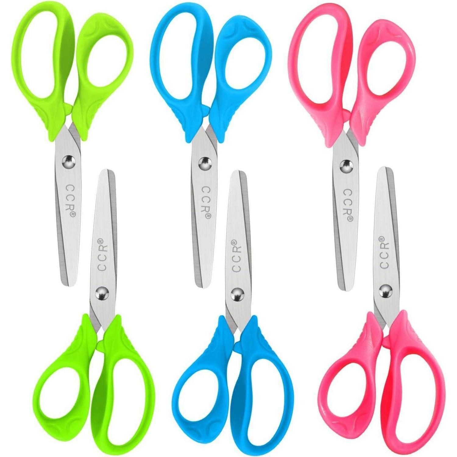 LuxusKollektion Bastelscheren Kinderschere 5"/13cm Stumpfe Spitze 6er-Pack