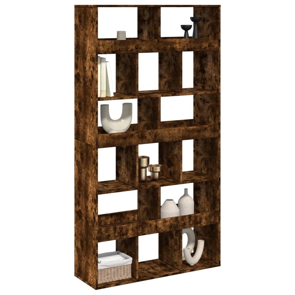 vidaXL Bücherregal Raumteiler Räuchereiche 100x33x187,5 cm günstig online kaufen