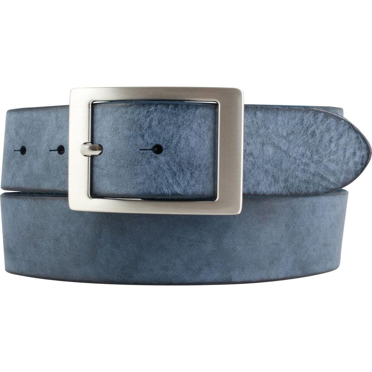 BELTINGER Ledergürtel Herren-Gürtel aus weichem Vollrindleder mit Doppel-Schnalle Vintage-Lo (1-St)