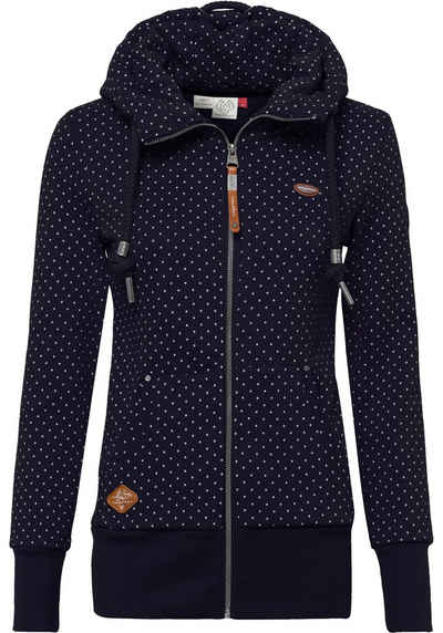 Ragwear Sweatjacke NESKA DOTS O ZIP im Allover-Dots Print Design