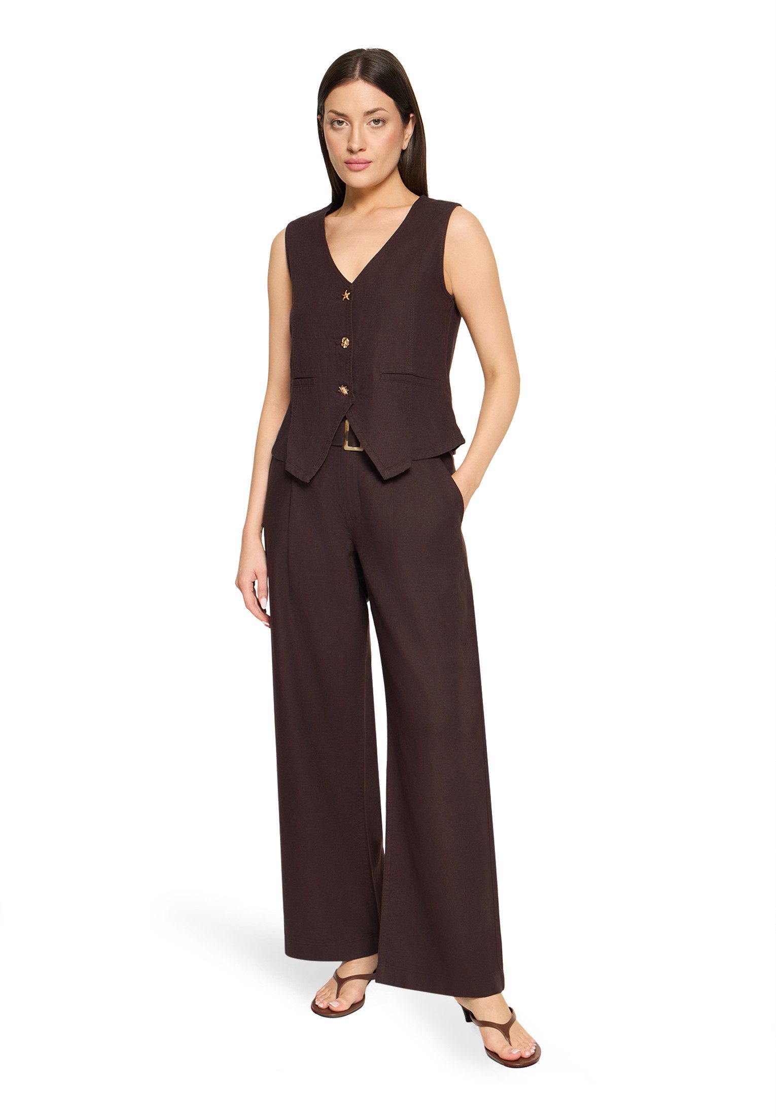 Cartoon Stoffhose Damen mit Bundfalten