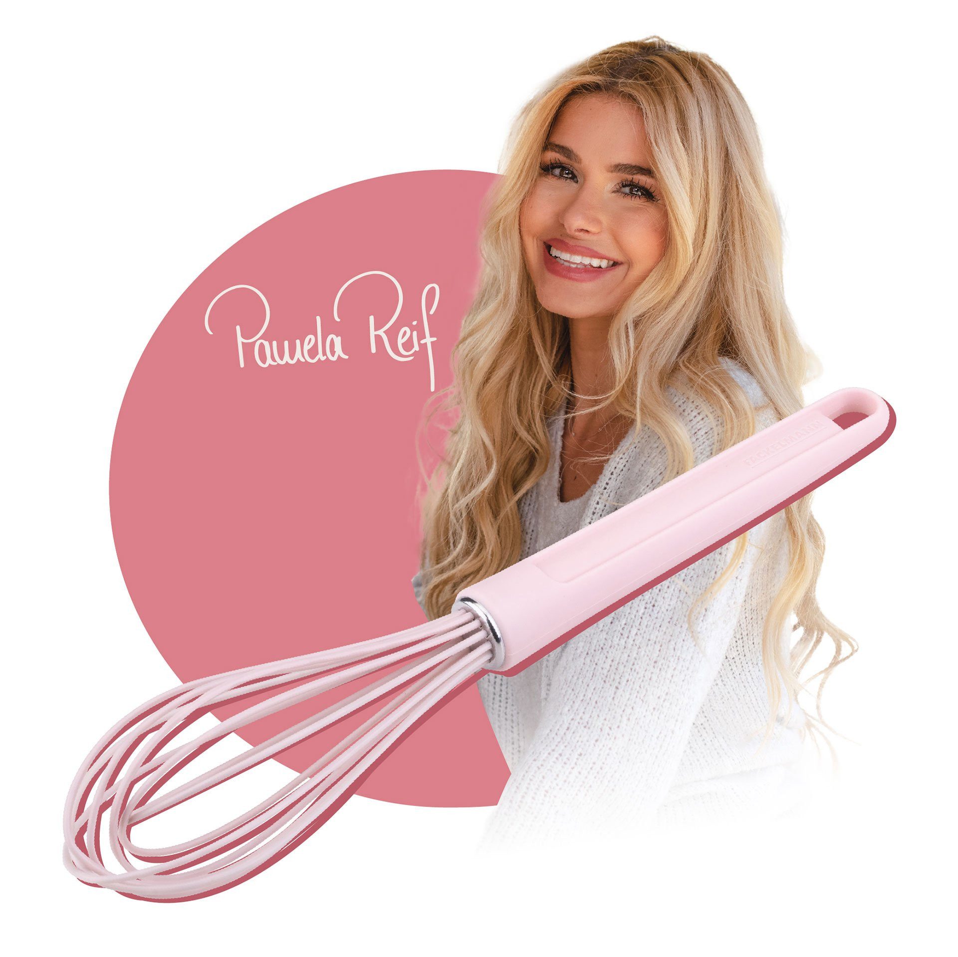 FACKELMANN Schneebesen Silikon, Rührbesen, Küchenhelfer, Backutensil