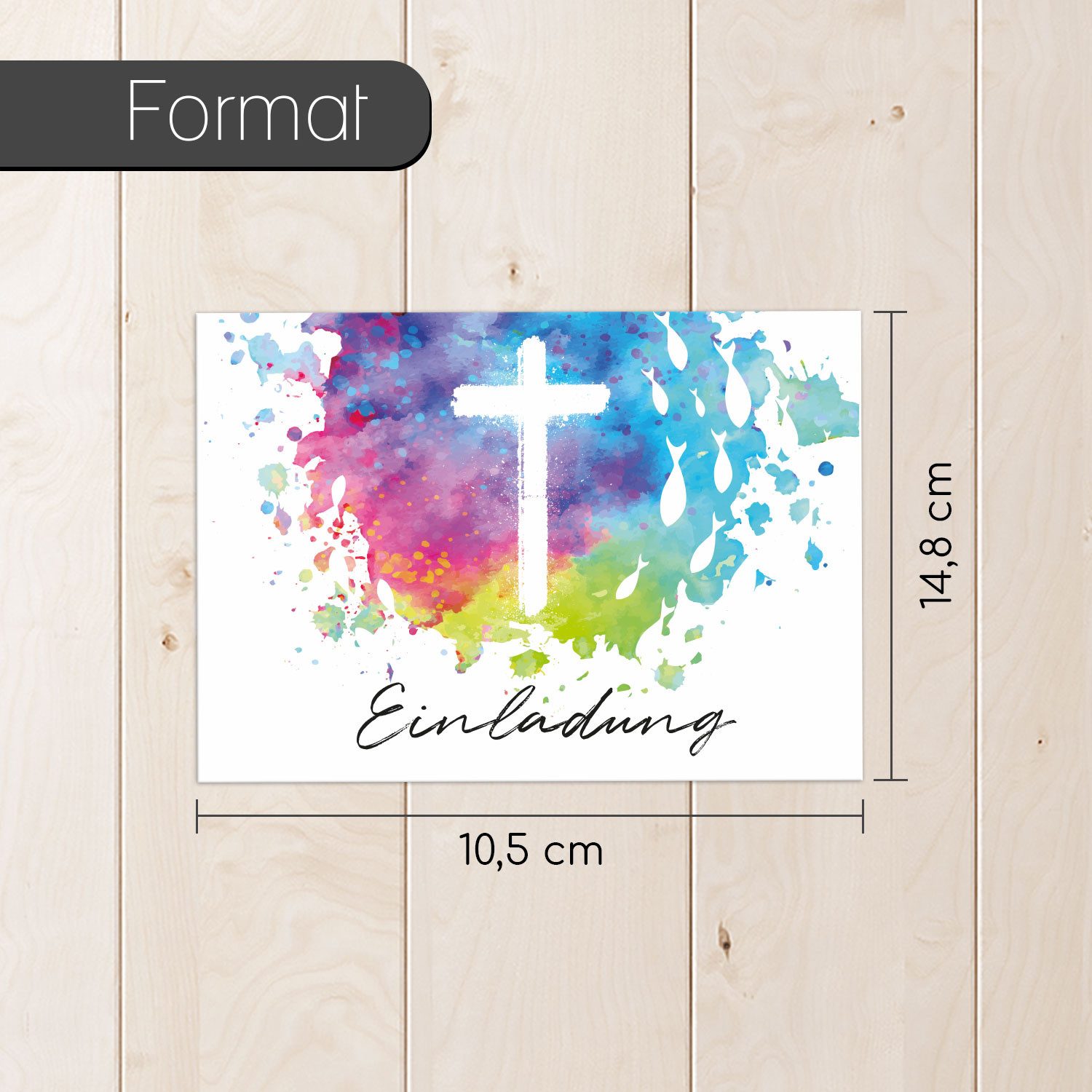 younikat Grußkarten Einladungskarten Kommunion I 15x DIN A6 I dv1565