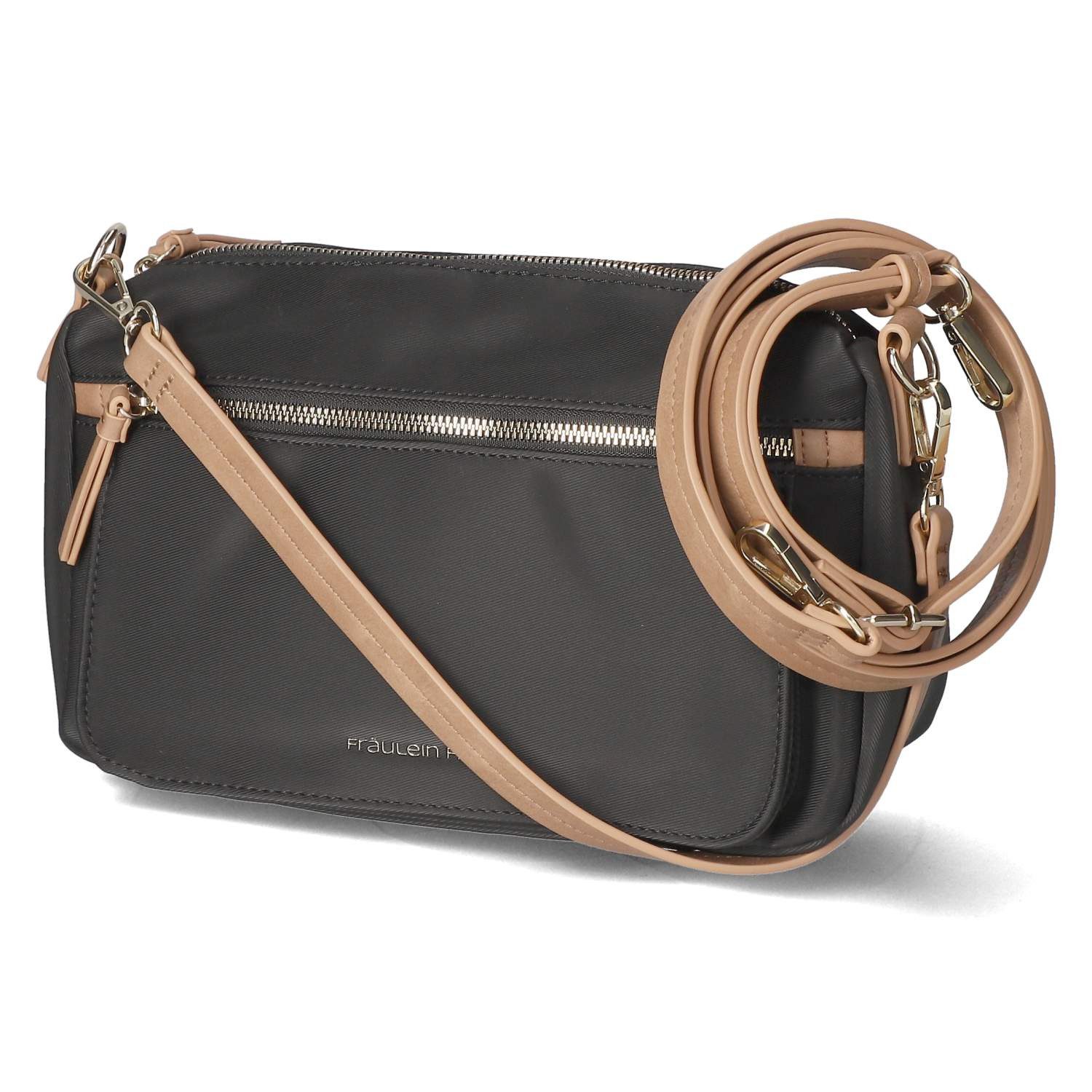 Fräulein Frida Handtasche Fräulein Frida FF2016,100 Damen Henkeltaschen Textil & Synthetik schw