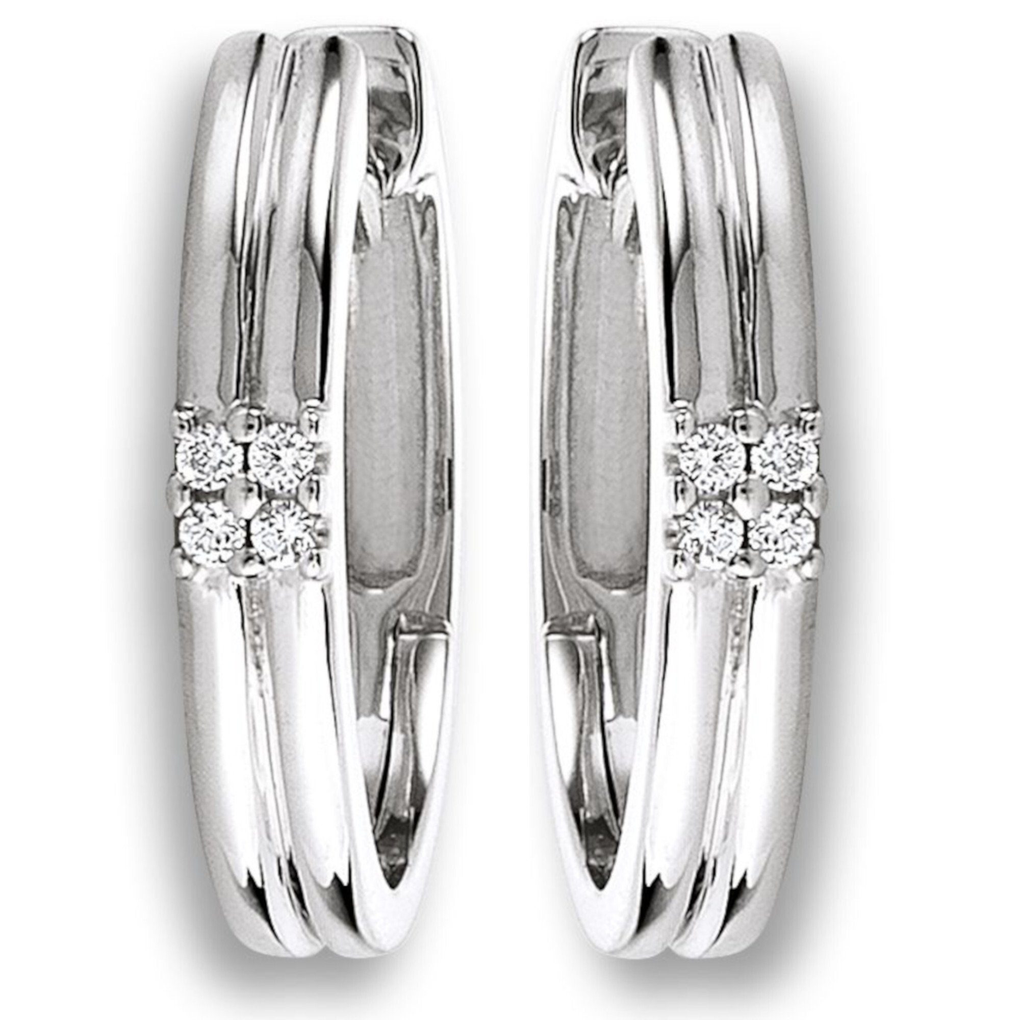 ONE ELEMENT Paar Creolen 0.04 ct Diamant Brillant Ohrringe Creolen aus 585 günstig online kaufen