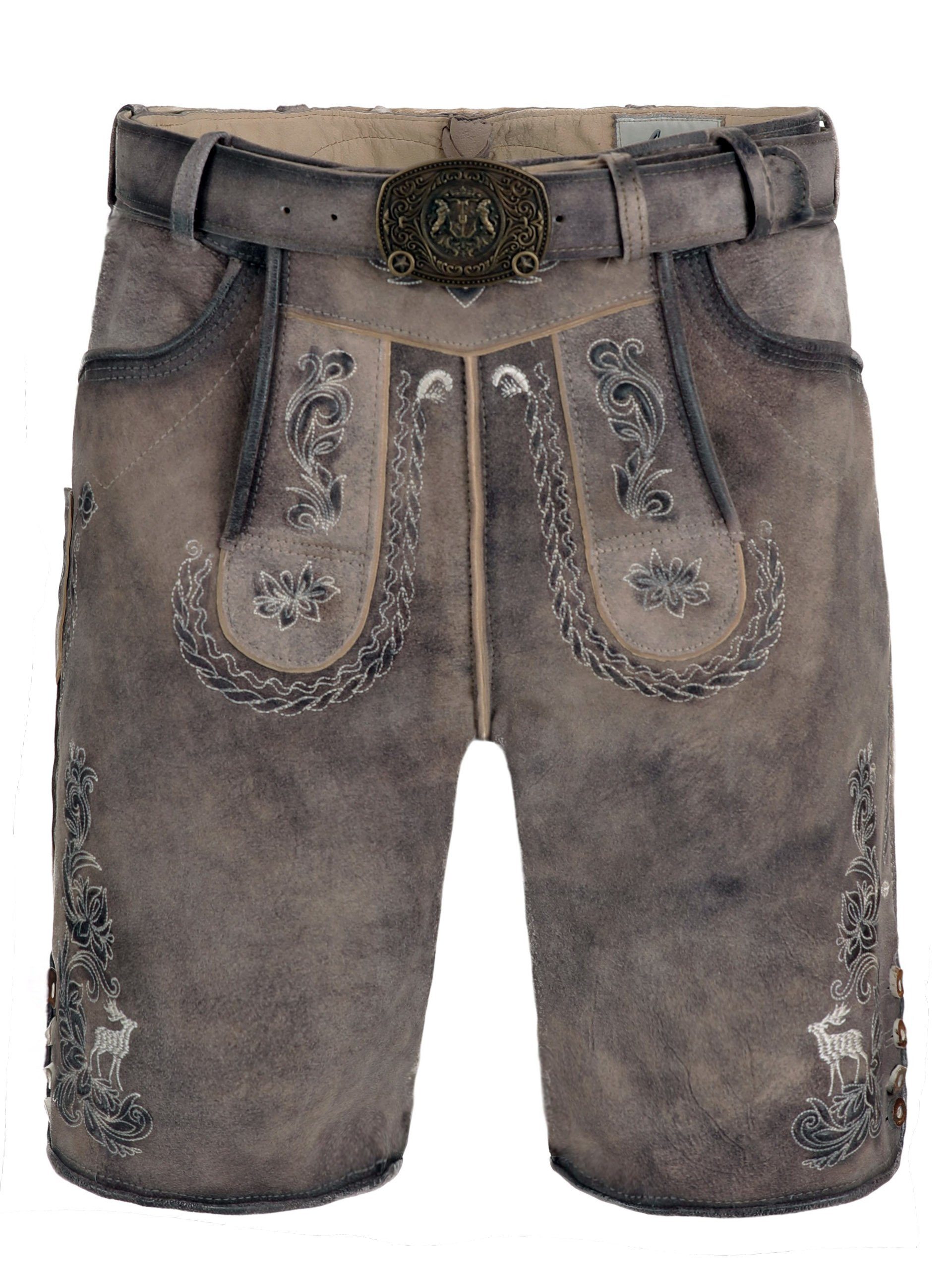 FUCHS Trachtenlederhose Lederhose kurz Danilo hellbraun günstig online kaufen