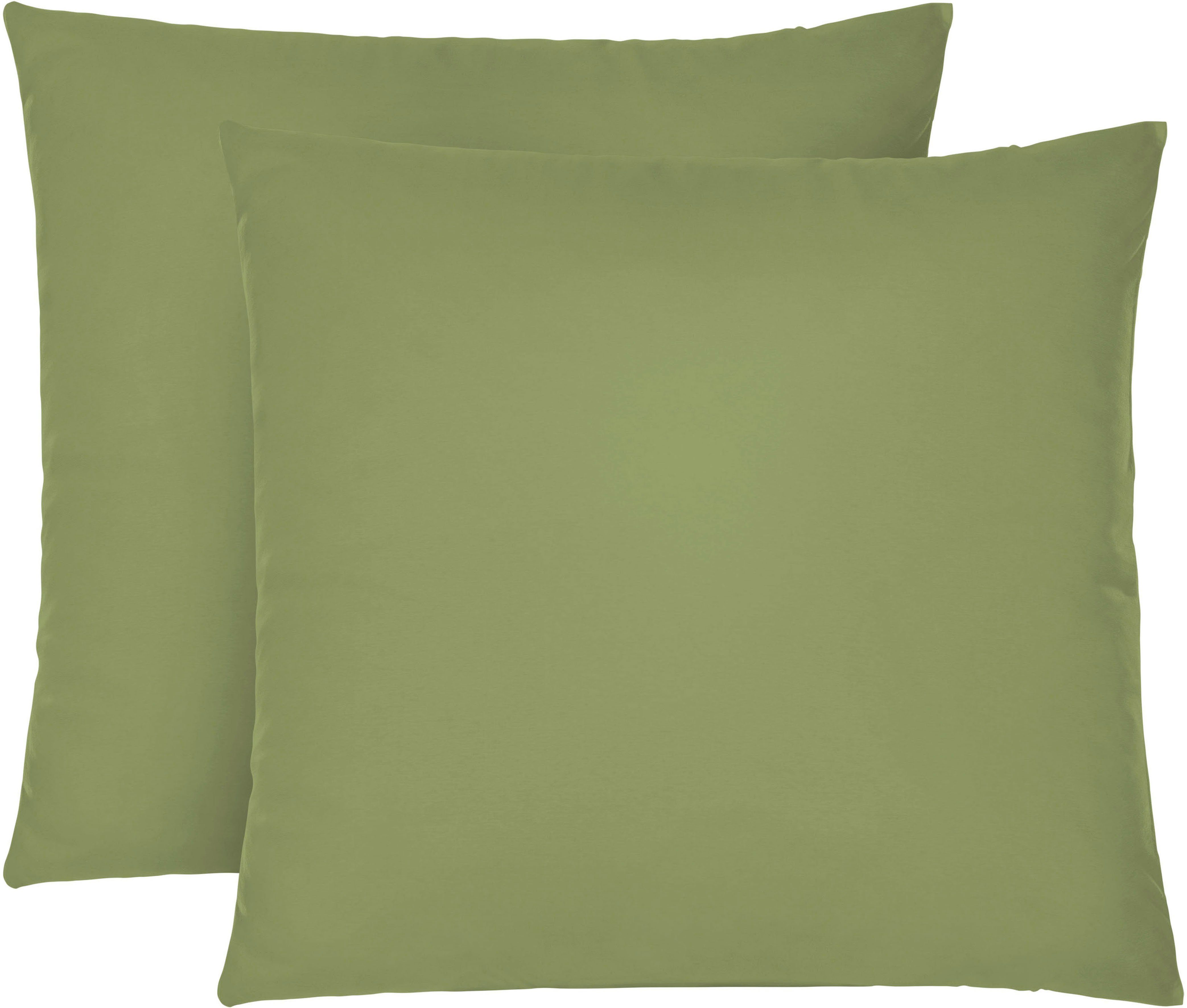 Biberna Kissenbezug Michi Feinjersey mit Reißverschluss, (2 Stück), verschi günstig online kaufen