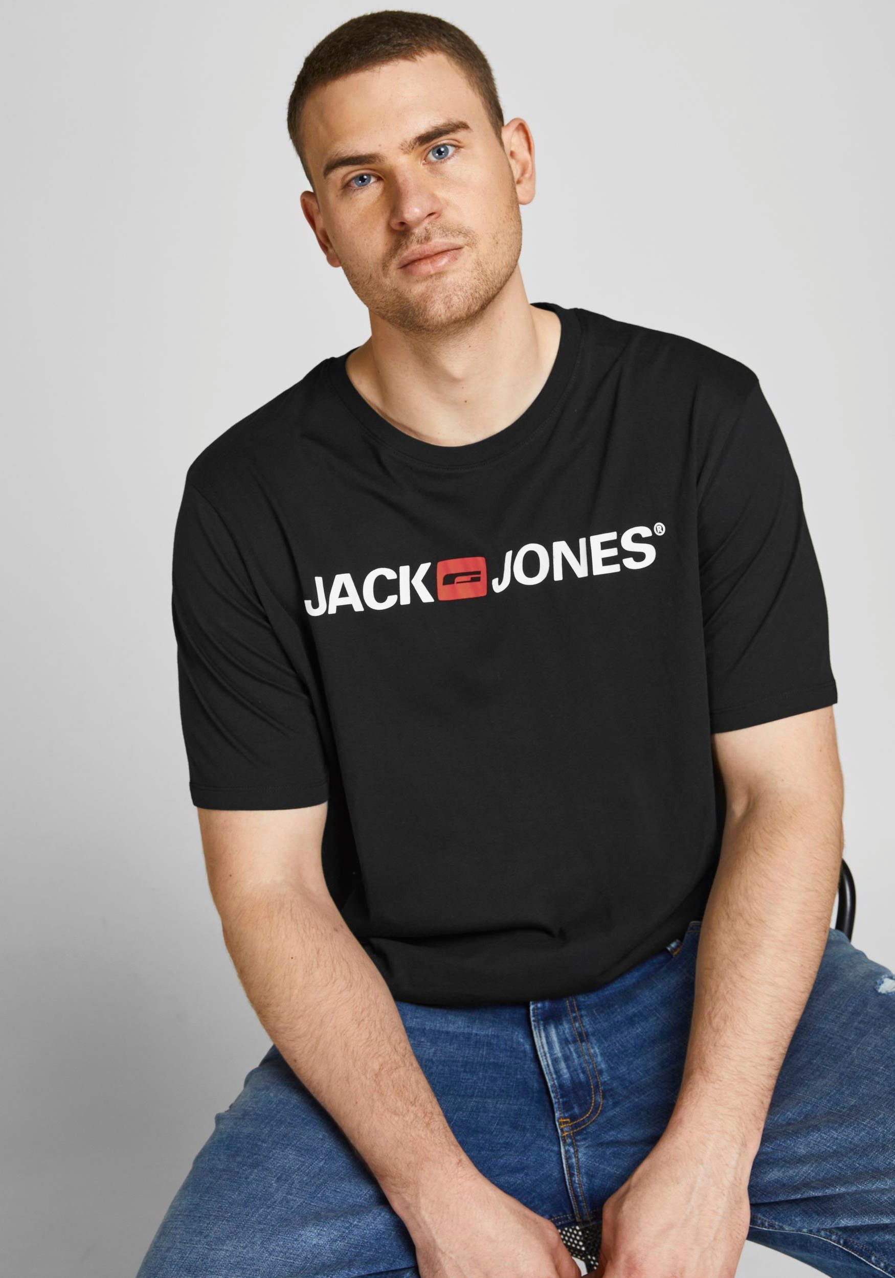 LOGO PlusSize T-Shirt 6XL Jones CORP TEE & schwarz bis Jack Größe