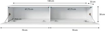 INOSIGN Lowboard Vera, Breite 140 cm, stehend und hängend