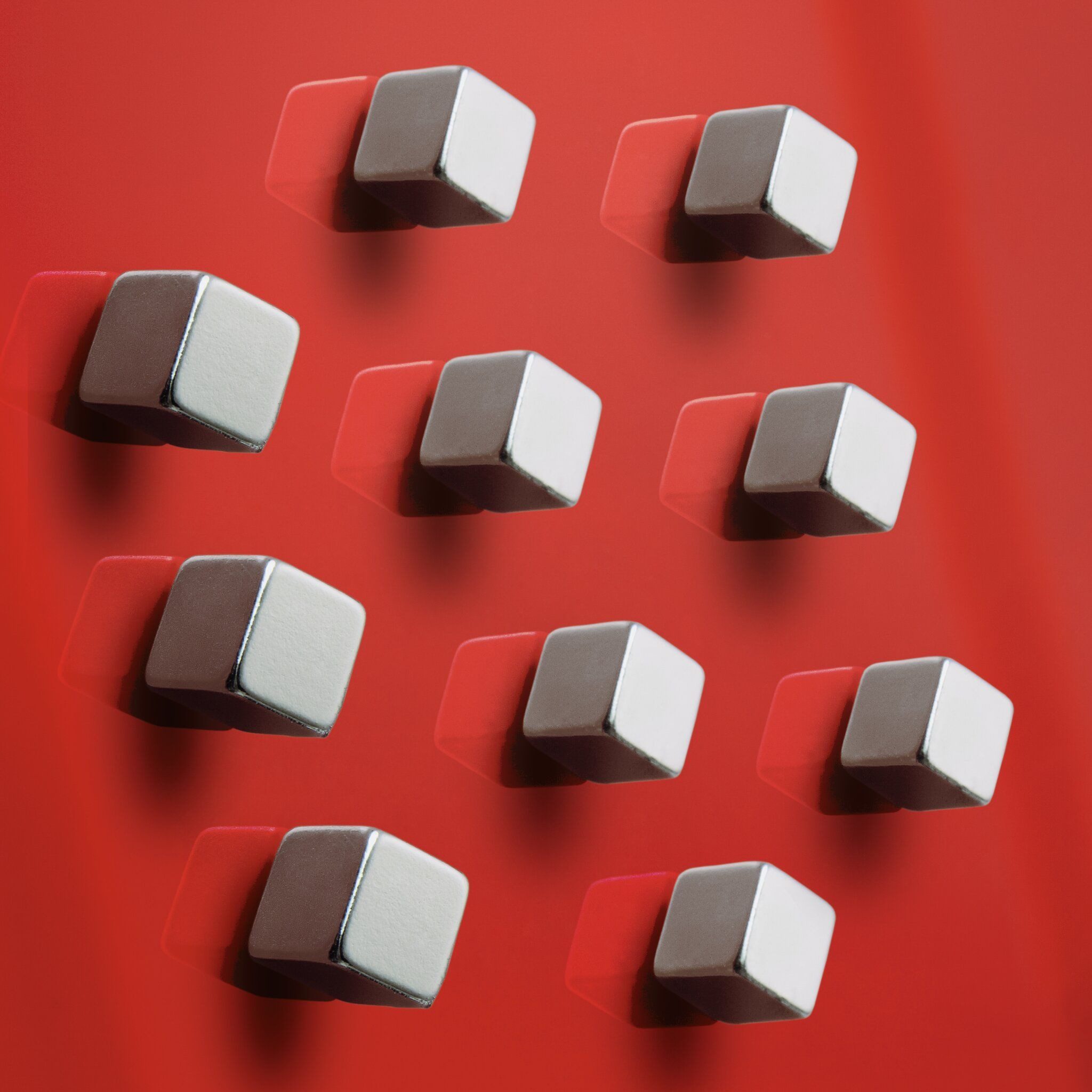 Sigel Memoboard SIGEL BA193 SuperDym-Magnete - silber - Würfel - Haftkraft auf Glas-