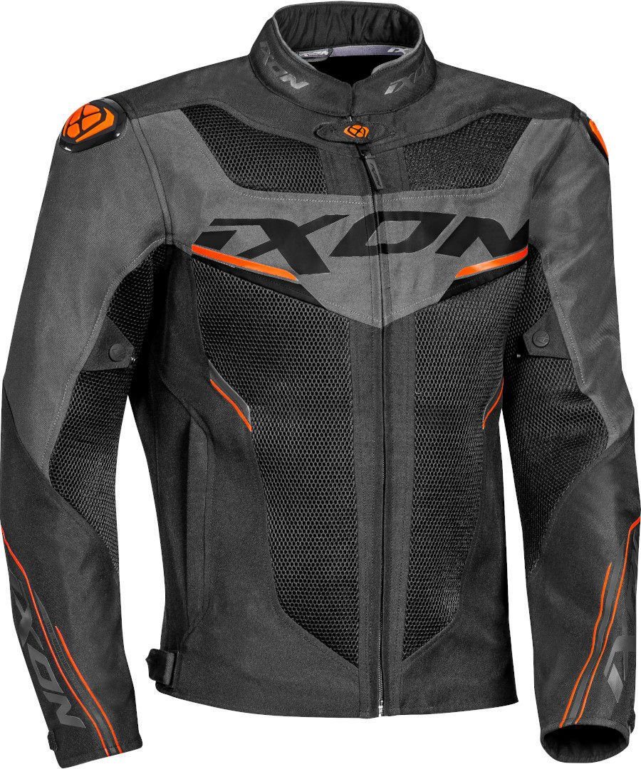 Ixon Motorradjacke Motorrad Draco Black/Grey/Orange Textiljacke