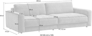 BETYPE Big-Sofa Be Comfy, legerer Sitzkomfort, wahlweise mit manueller Sitztiefenverstellung