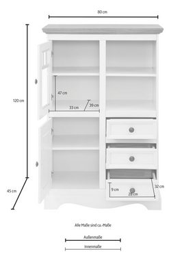 Home affaire Highboard Melissa, Breite 80 cm