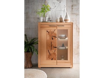 Moebel-Eins Highboard, PASSERO Highboard I-R, Material Massivholz, Kernbuche geölt