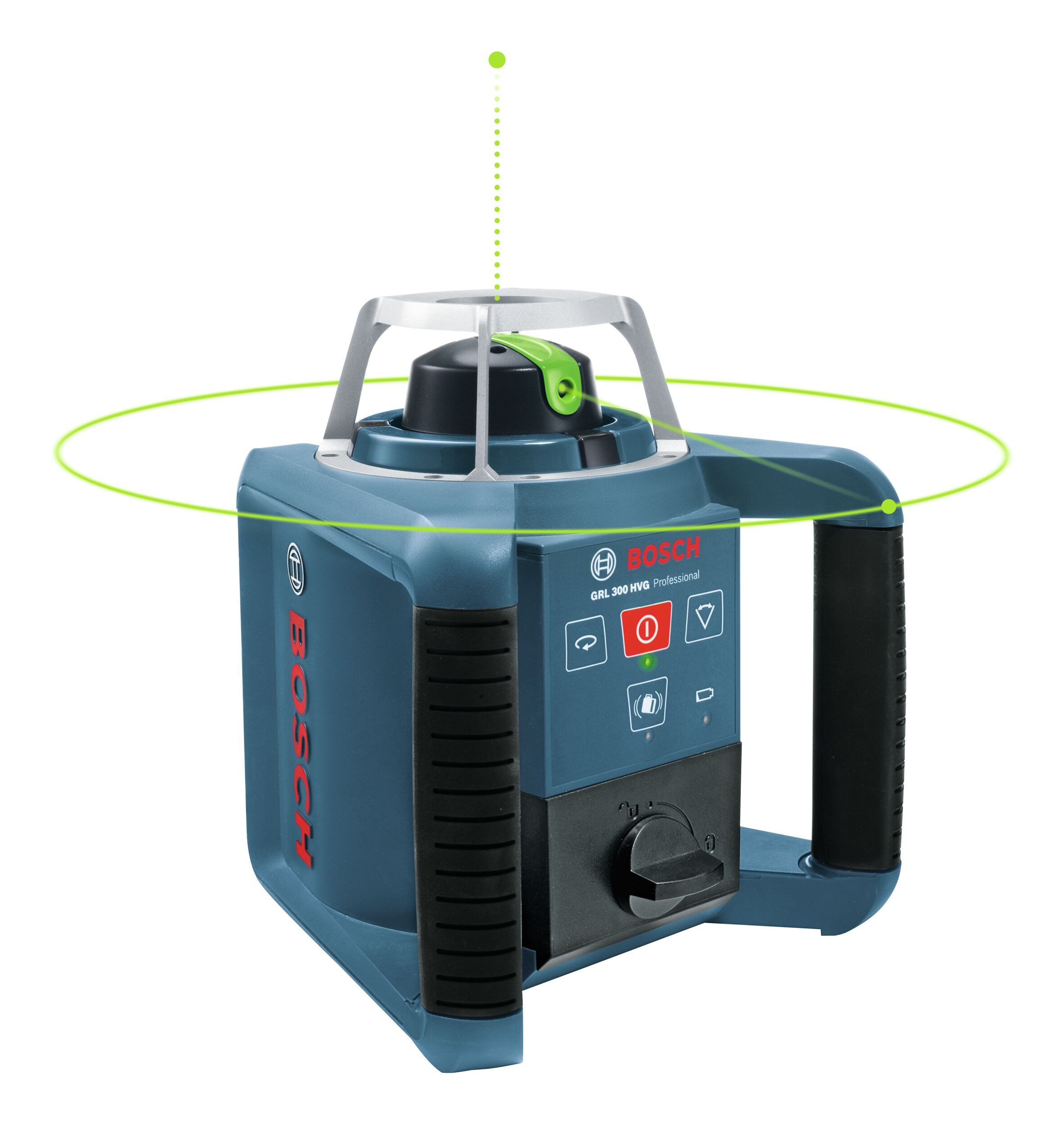 BOSCH Punkt- und Linienlaser GRL 300 HVG, Mit 4x Batterien, Laser-Empfänger LR 1G & Fernbedienung RC1 - im