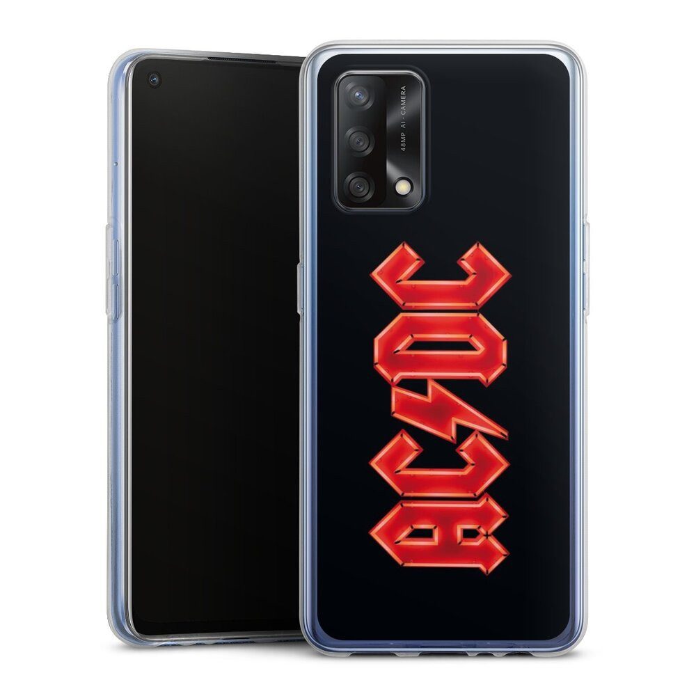 DeinDesign Handyhülle ACDC Logo Offizielles Lizenzprodukt ACDC Logo Large, Oppo A74 Silikon Hülle Bumper Case Handy Schutzhülle Smartphone Cover