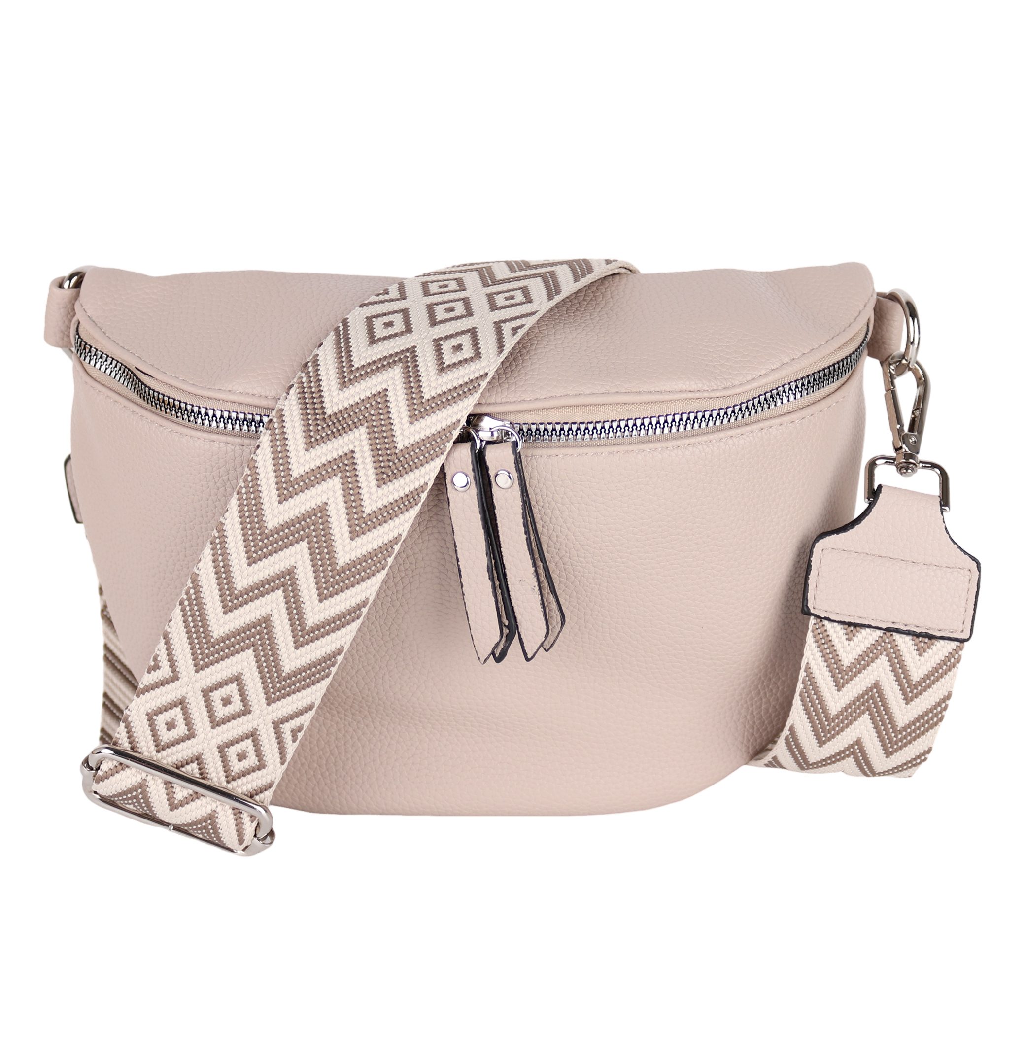 MIRROSI Bauchtasche Damen Taschen, Umhängetasche, Brusttasche, 26x18x9cm Veganes Leder (Schultertasche für jeden Anlass), Crossbody Bag, Bohemian gemusterten& verstellbaren Schulterriemen