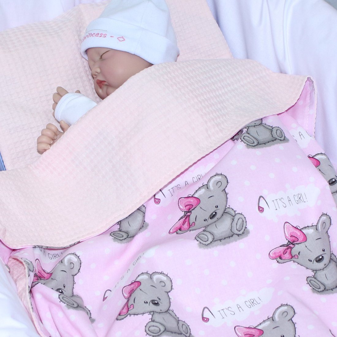 Babydecke Babydecke Waffelpiqué Baumwolle Kuscheldecke Kinderwagendecke, günstig online kaufen