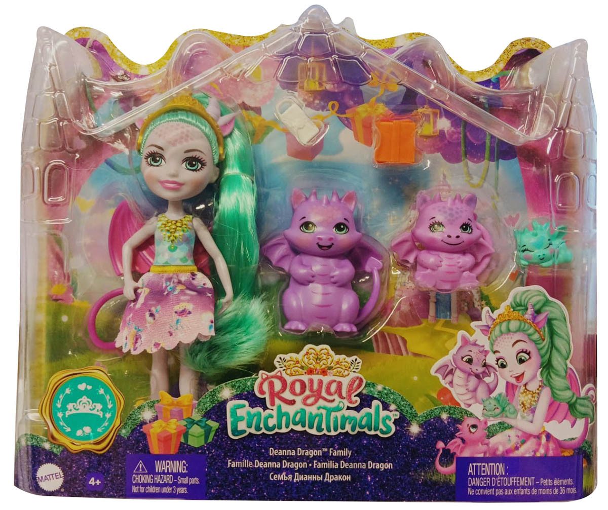 Spielfigur Mattel GYJ09 Royal Enchantimals Themenpack Drachenfamilie Deanna Drago