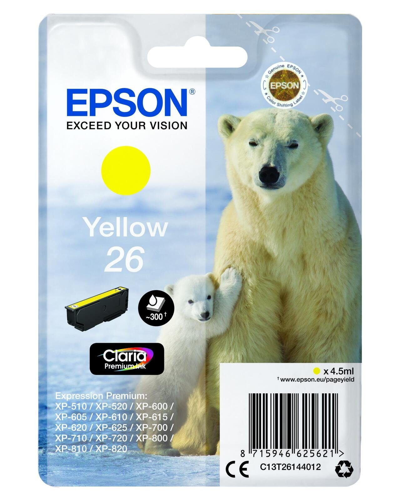 Epson Epson 26 Eisbär Druckerpatrone gelb Tintenpatrone