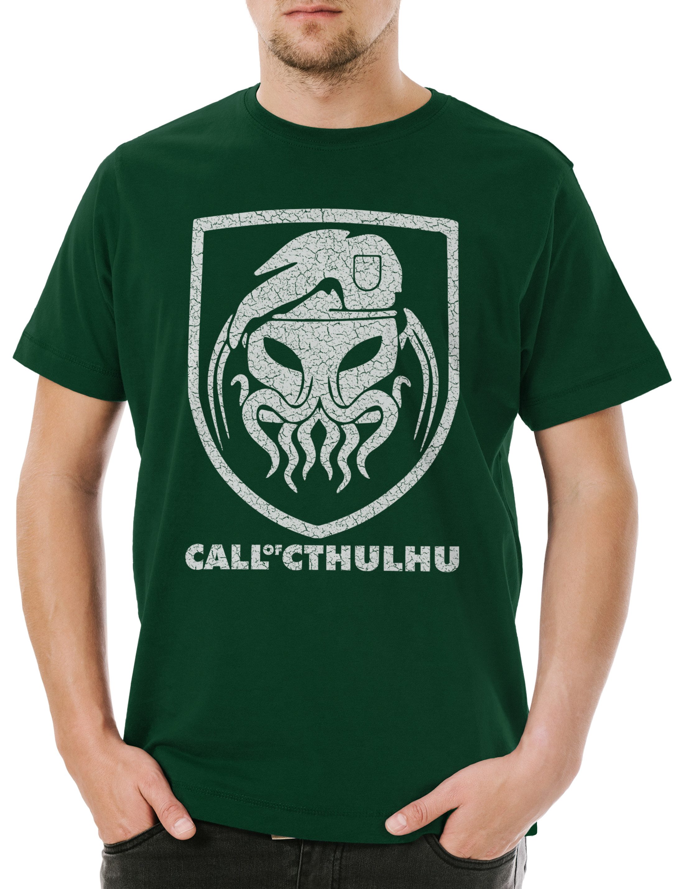 Print-Shirt Call Of Cthulhu Herren T-Shirt Horror Arkham H. P. Lovecraft