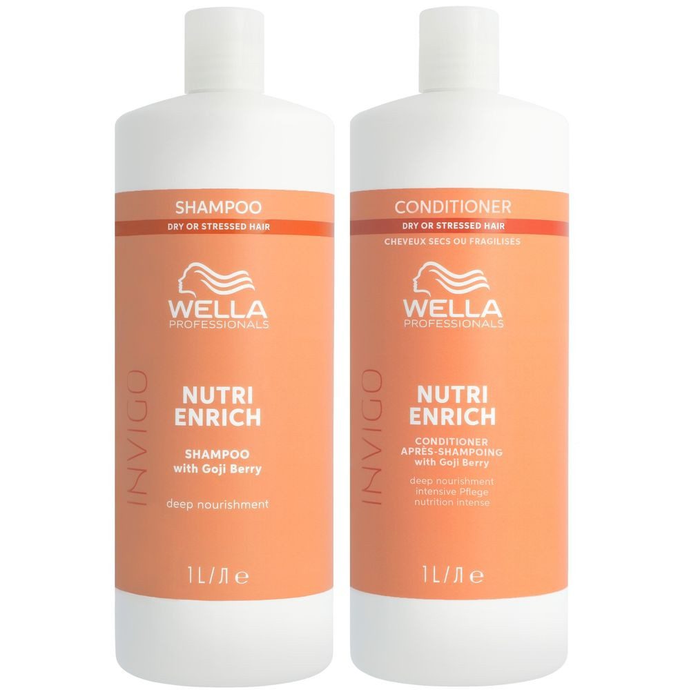 Wella Professionals Haarpflege-Set Wella Invigo Nutri-Enrich Set - Shampoo 1000ml+Cond. 1000ml