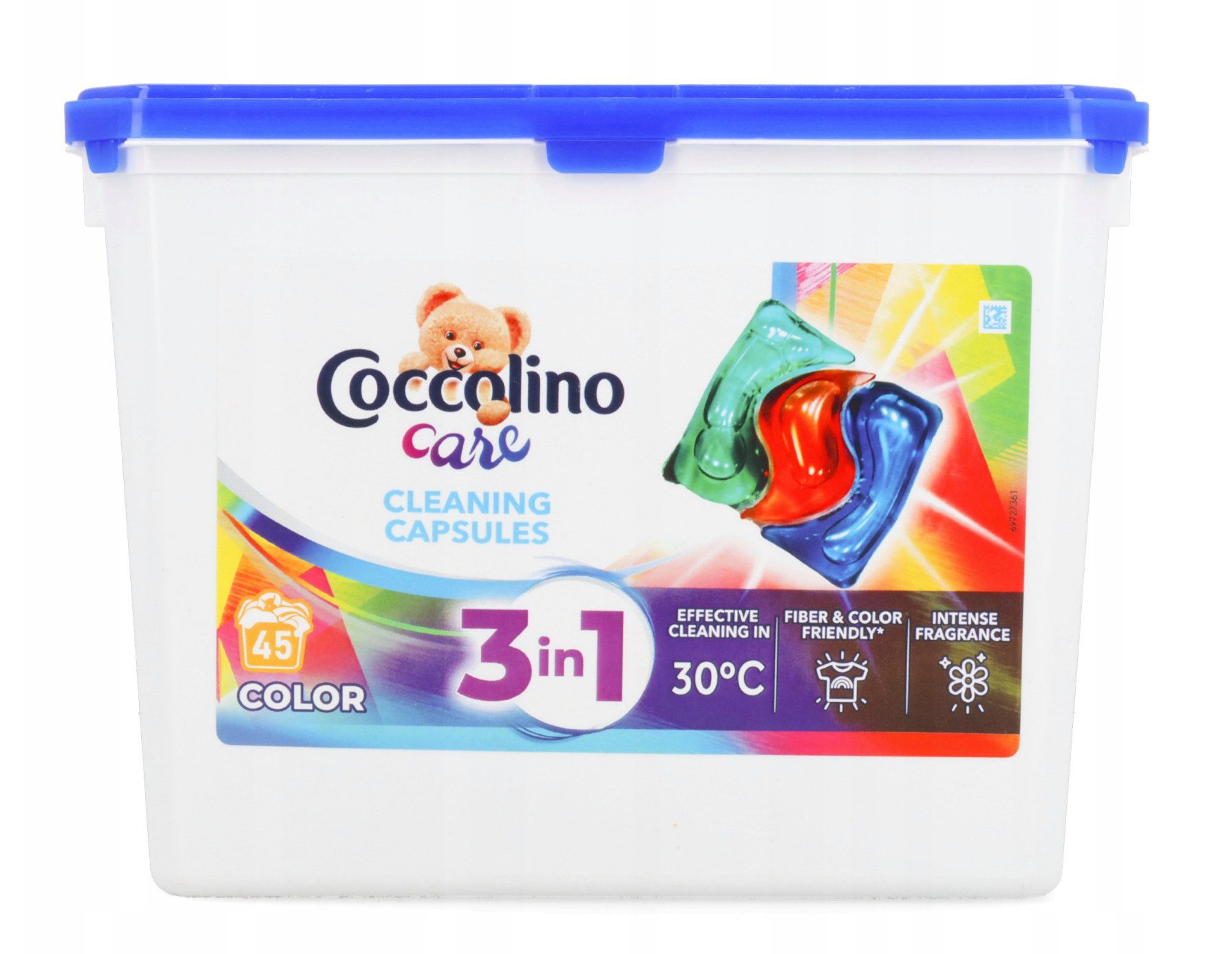 KomfortHome Coccolino 45 Discs 3in1 Vollwaschmittel Colorwaschmittel (45 Stück)