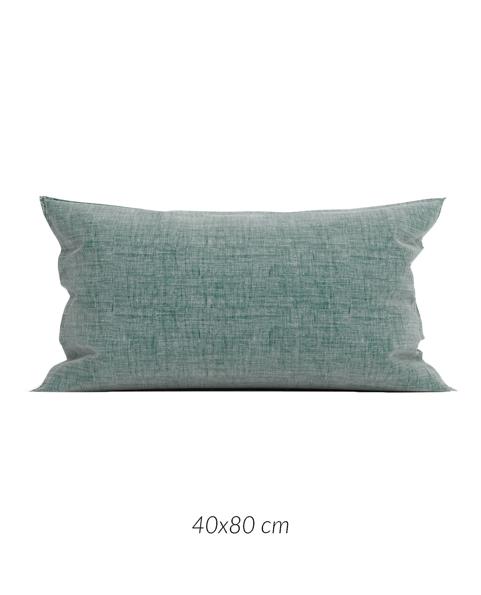 Heckett and Lane Kissenbezüge 2 Stück Zo! Home Cotton Kissenbezüge 40x80 Lino Emerald Green grün, (2 Stück)