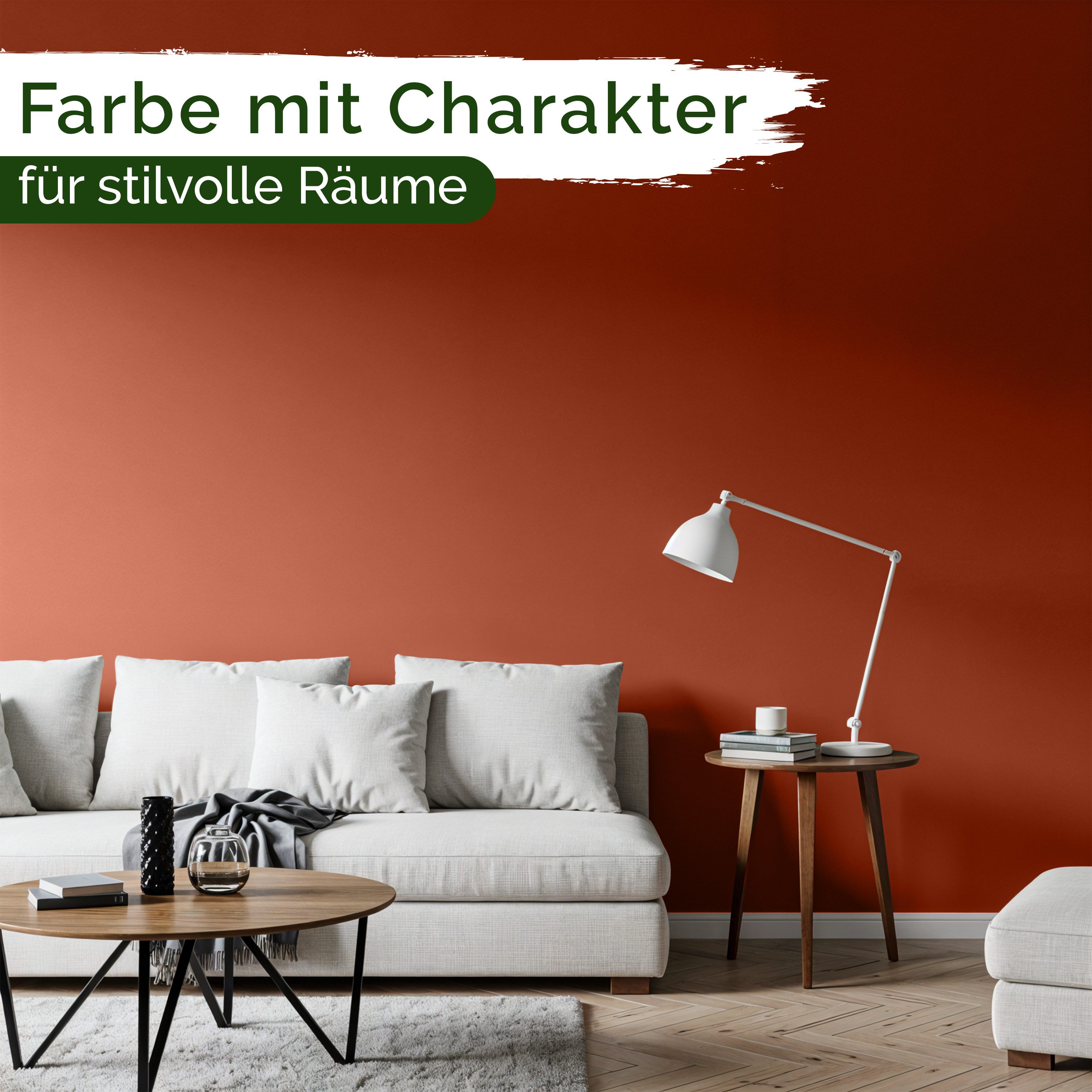 Veluxis Wandfarbe Veluxis® Edle Wandfarbe, für den Innenraum - Deckkraft-Klasse 1, Streifenfrei & tropfarm