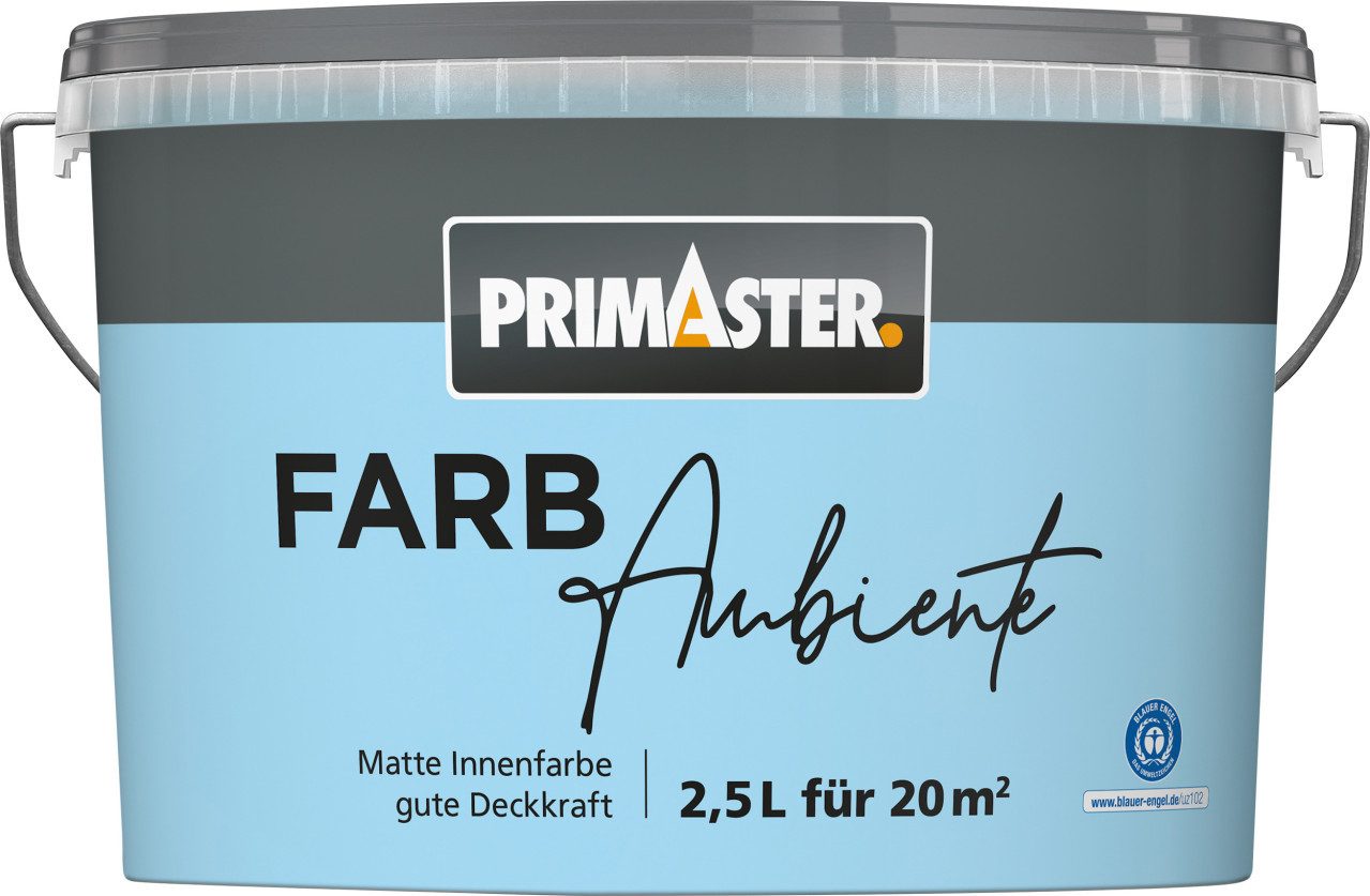 Primaster Wandfarbe Primaster Farbambiente Wandfarbe matt himmelblau