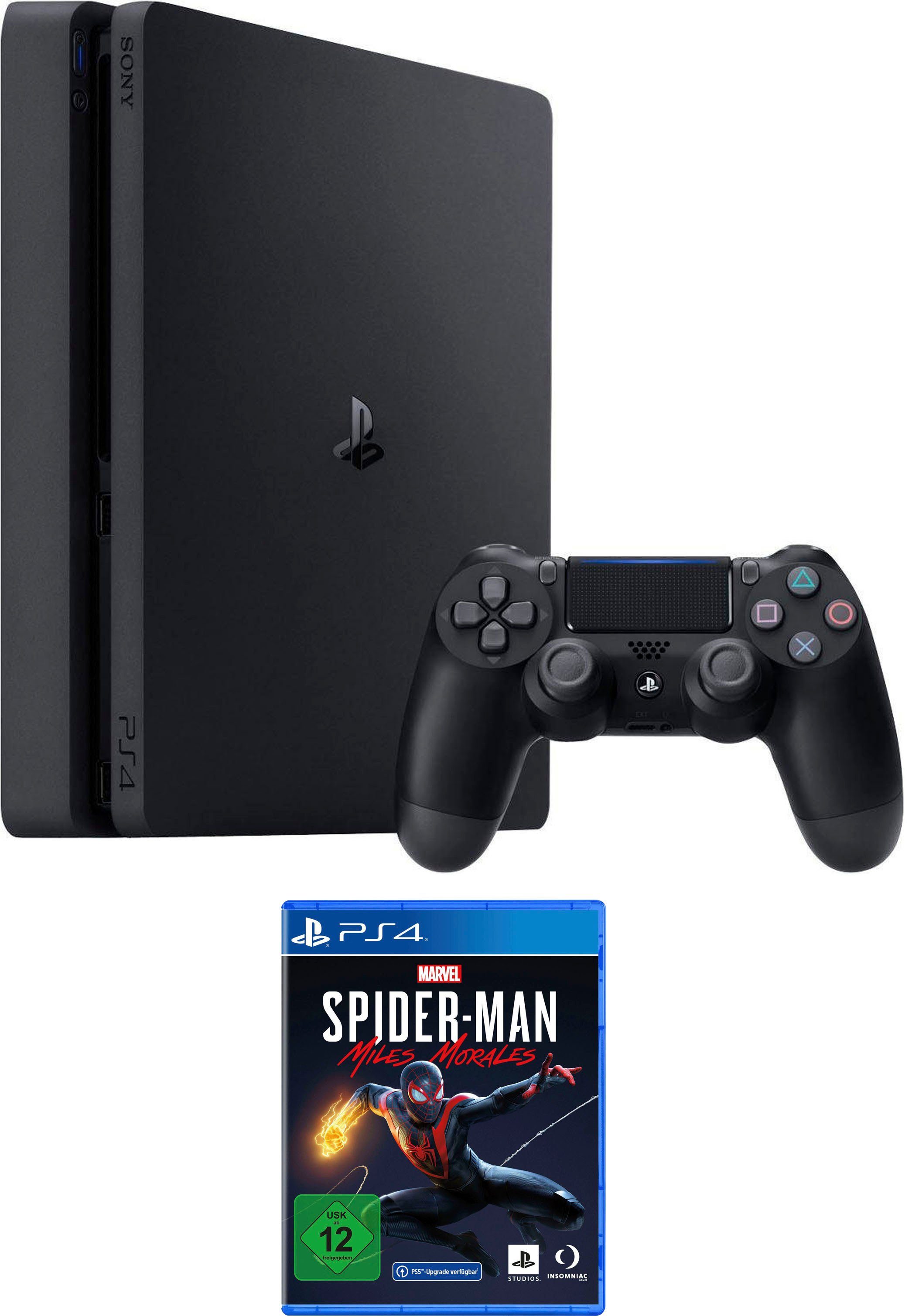 PlayStation 4 Slim, inkl. Spiderman Miles Morales