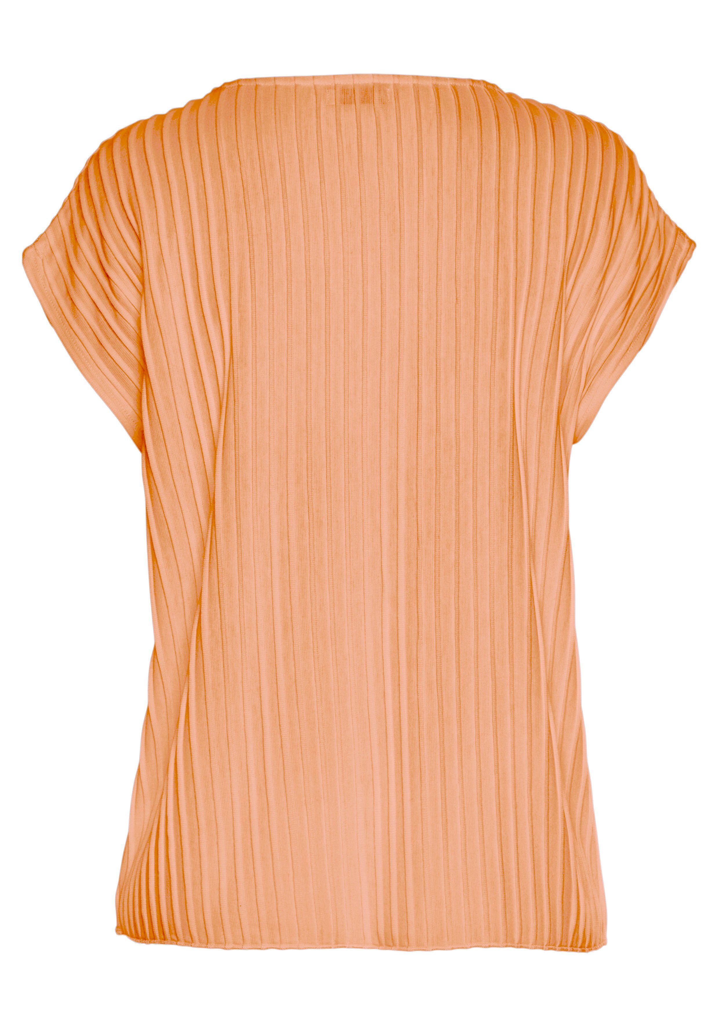 LASCANA T-Shirt mit Biesenstruktur, bügelfreies T-Shirt aus moderner Strukturware