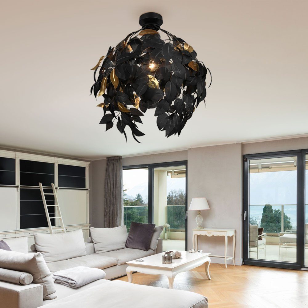 Reality Leuchten Pendelleuchte, Leuchtmittel nicht inklusive, Warmweiß, Farbwechsel, Deckenleuchte Blätter dimmbar Wohnzimmerleuchte Decke Fernbedienung