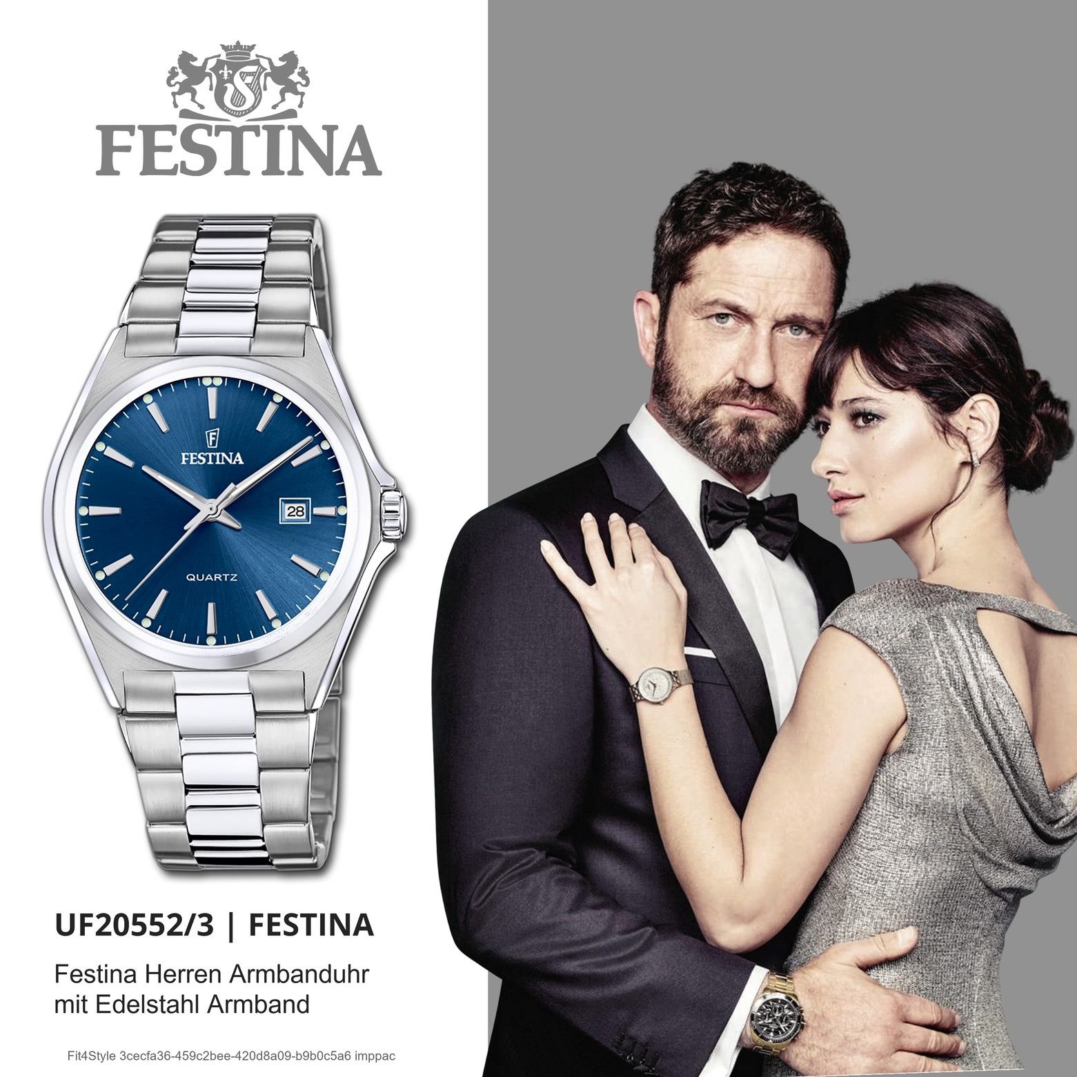Festina Quarzuhr Festina Herrenuhr Klassik, (Analoguhr), Herren Armbanduhr rund, Edelstahlarmband silber, Casual