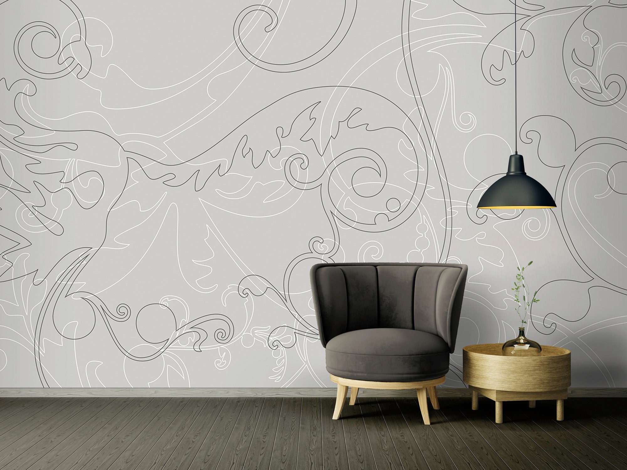 Architects Paper Fototapete Atelier 47 Ornament Art 4, glatt, Barock, (6 St), Vlies, Wand, Schräge, Decke