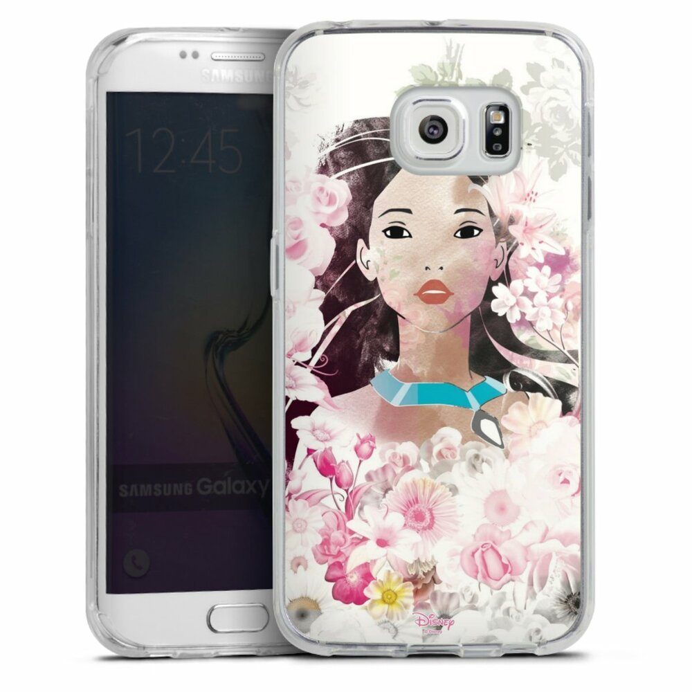 DeinDesign Handyhülle Pocahontas Disney Offizielles Lizenzprodukt Colors Of The Wind, Samsung Galaxy S6 Edge Silikon Hülle Bumper Case Handy Schutzhülle