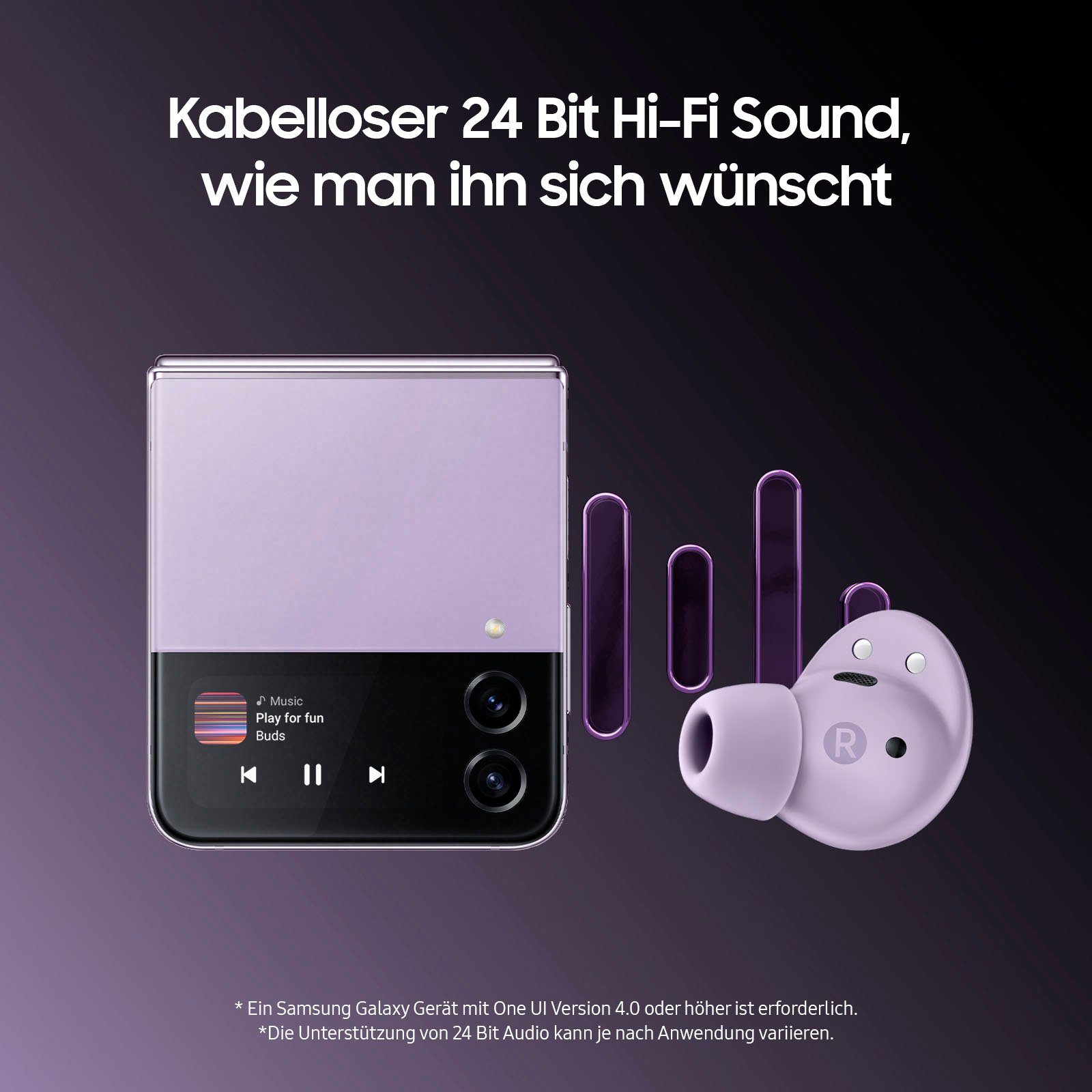 Freisprechfunktion, Samsung Purple In-Ear-Kopfhörer Bluetooth, Sprachsteuerung, Pro Cancelling AVRCP A2DP Noise HFP) Galaxy Bora Bluetooth, (ANC), Bixby, wireless (Active Buds2