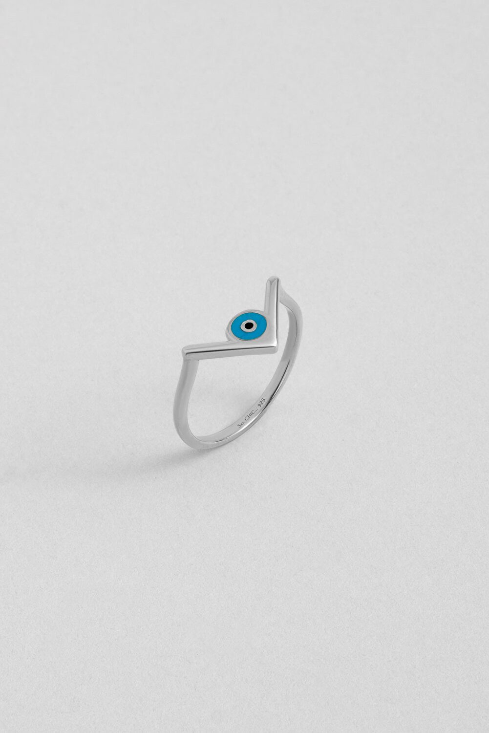 So CHIC... Silberring Ra's Eye 18K Weißgold pl. Silberring
